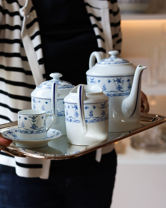 Servizio da caffè completo da 12 persone porcellana francese Jannet Seignoless