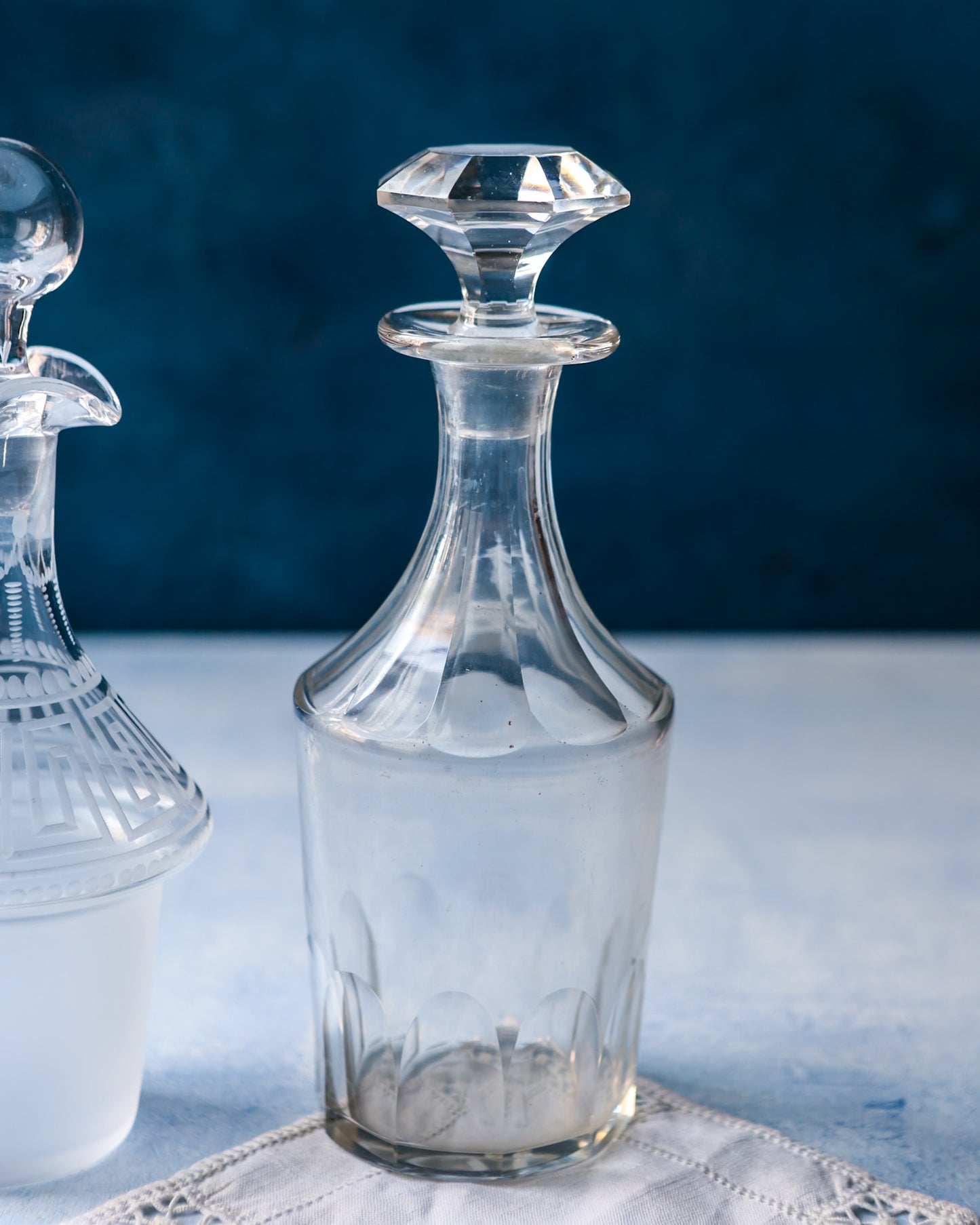 Bottiglie portaliquori in cristallo francese medie