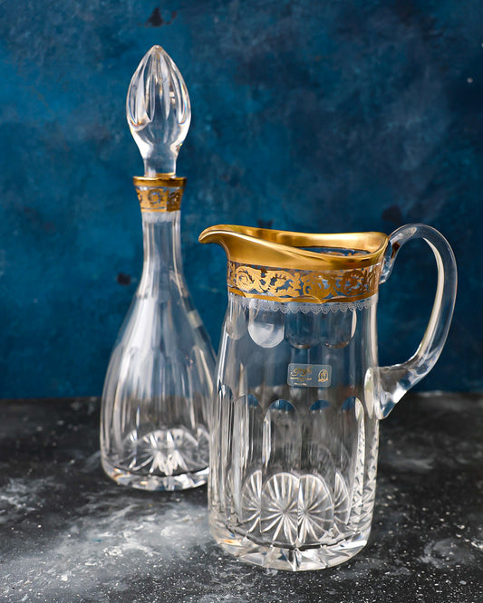 Bottiglia e brocca in cristallo La griffe Milano