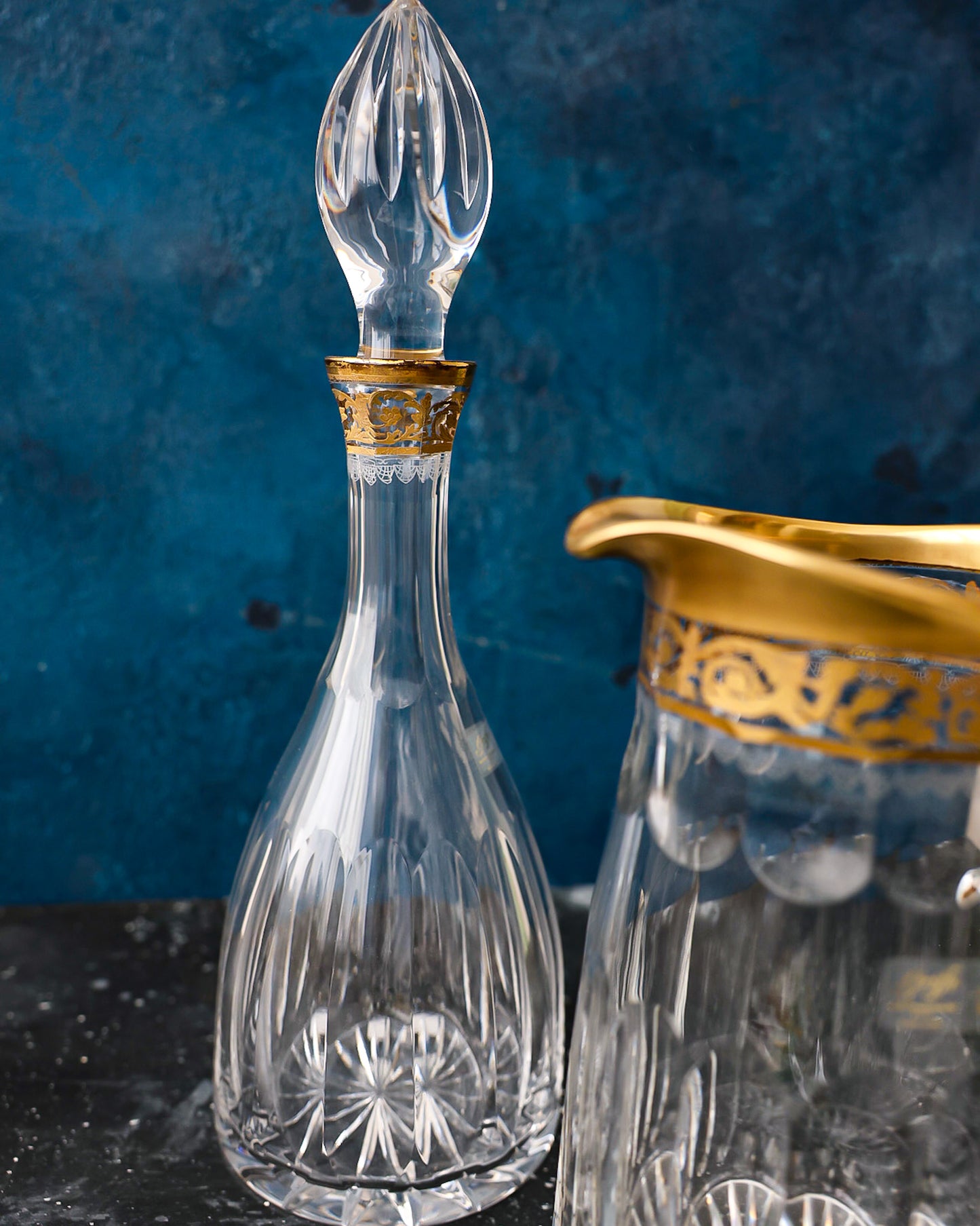 Bottiglia e brocca in cristallo La griffe Milano