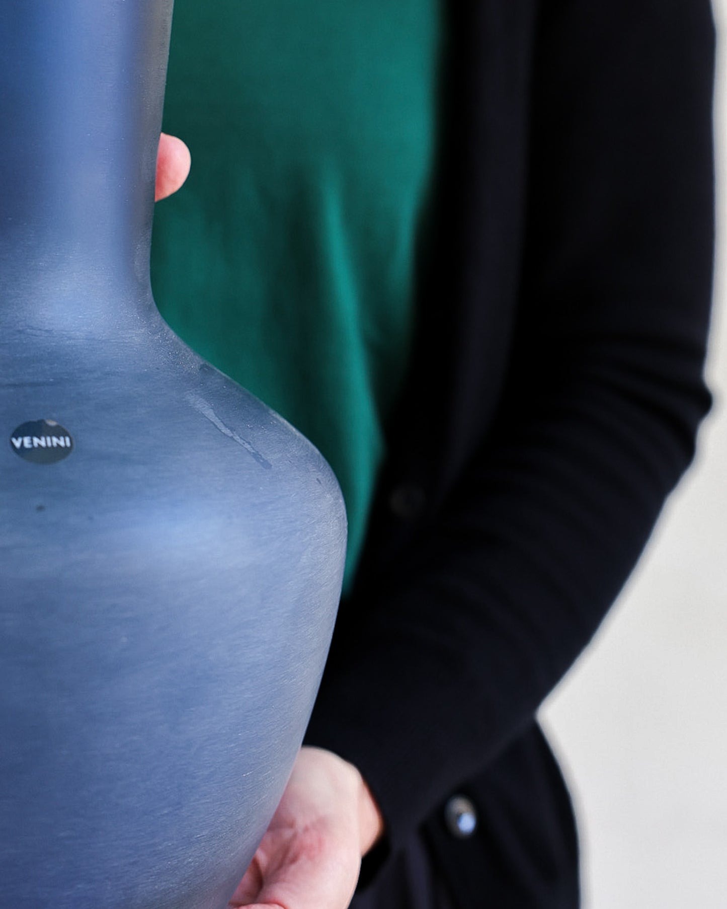 Vaso Venini blu opaco