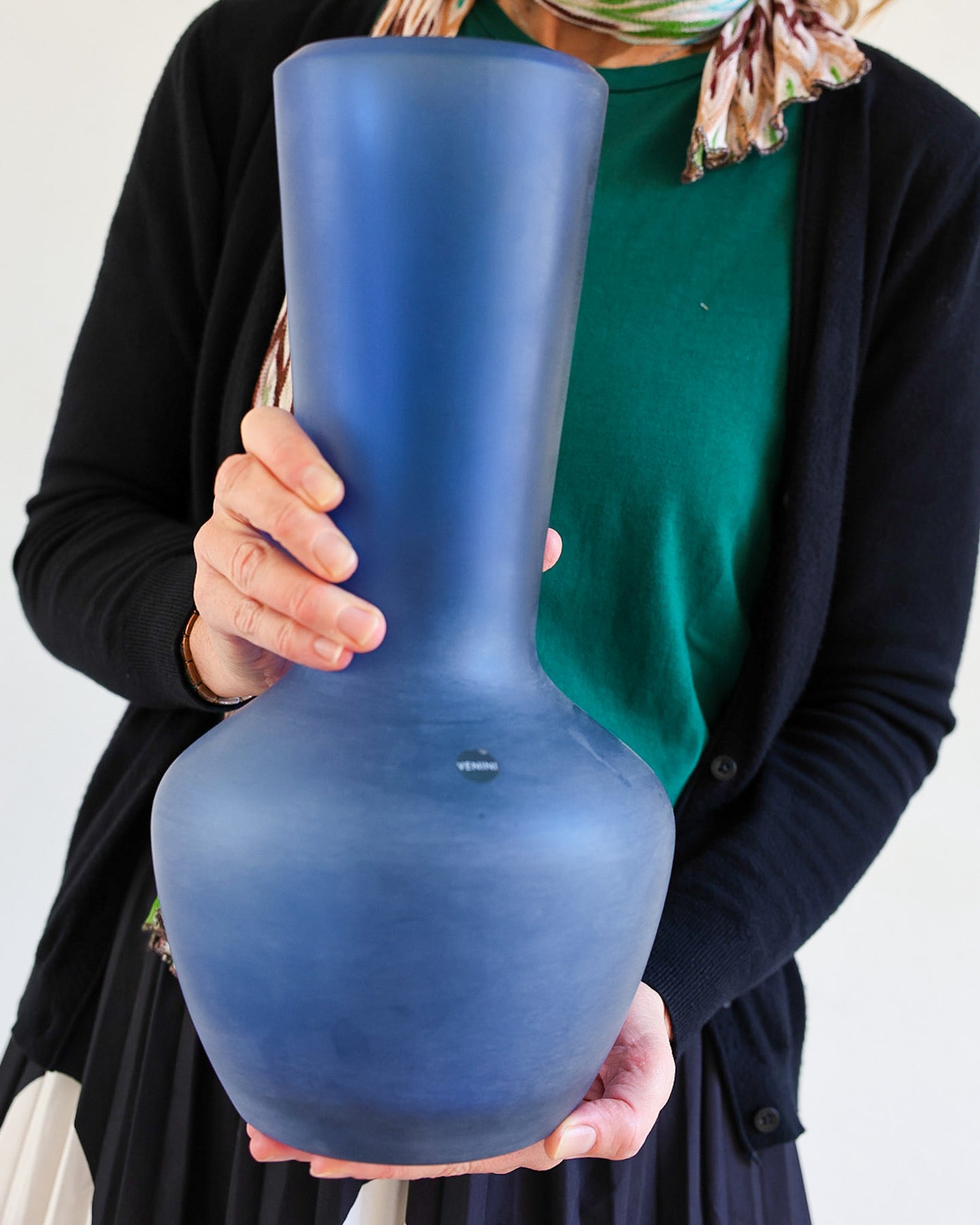 Vaso Venini blu opaco
