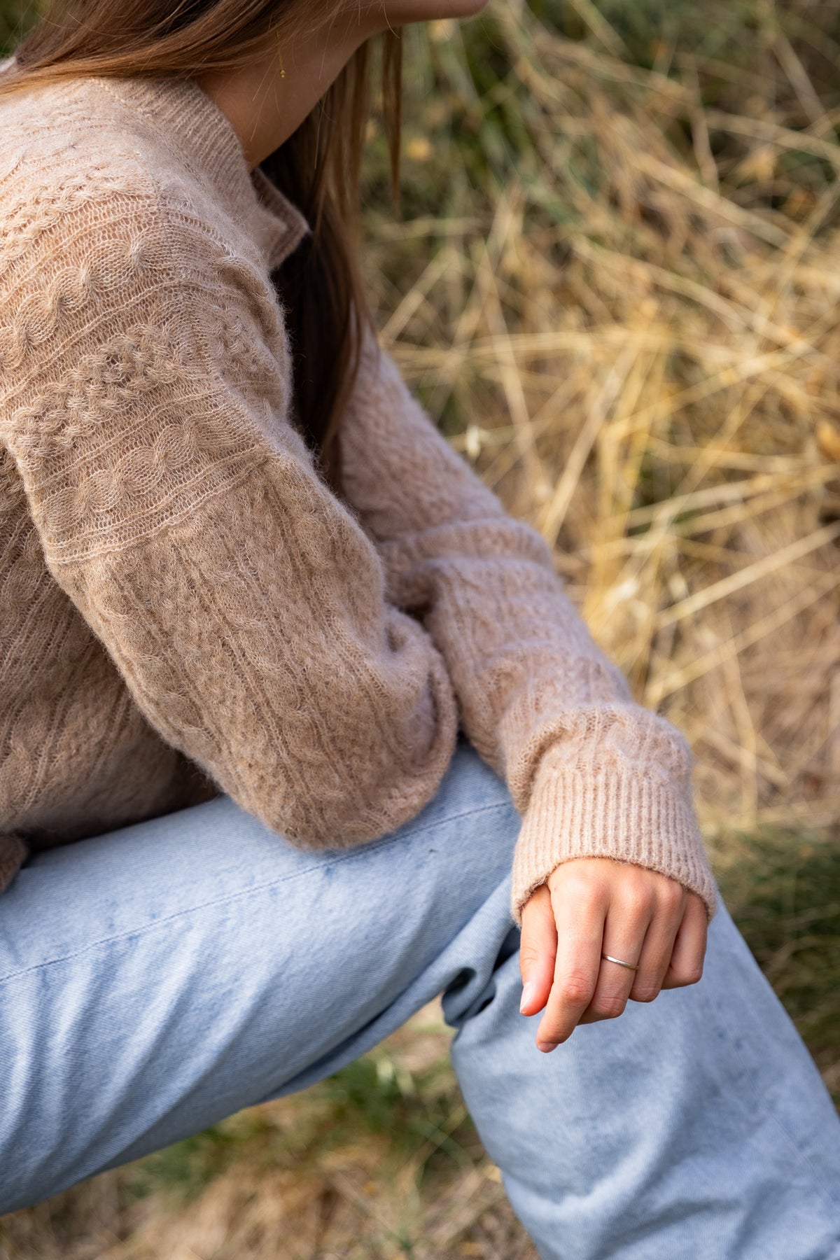 ROSA 24.24 — Cardigan in baby alpaca, cashmere e seta con bottoni in madreperla — Maglificio artigianale veneto, Made in Italy