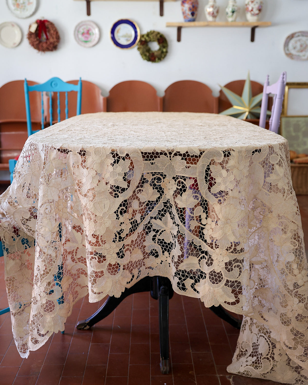 Copritavola in Pizzo di Burano Fatto a Mano – Primi del XX Secolo