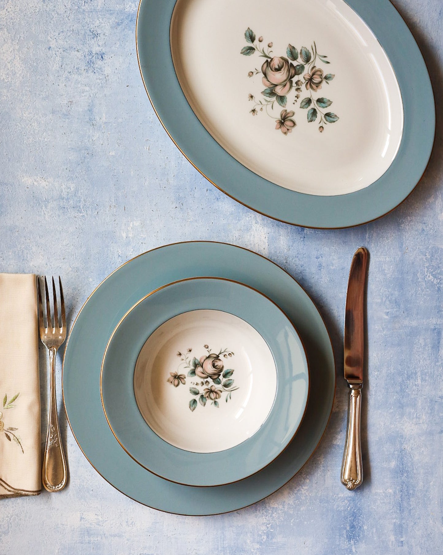 Servizio da 12 porcellana inglese Royal doulton rose elegant