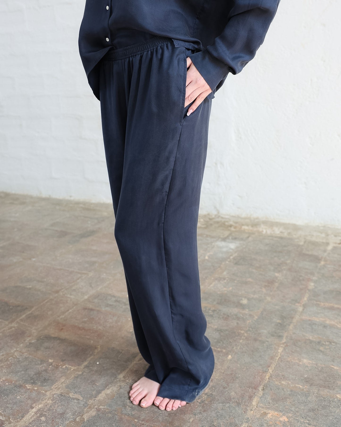 Completo in Twill di Pura Seta — Camicia + Pantalone — Manifattura Artigianale Made in Italy