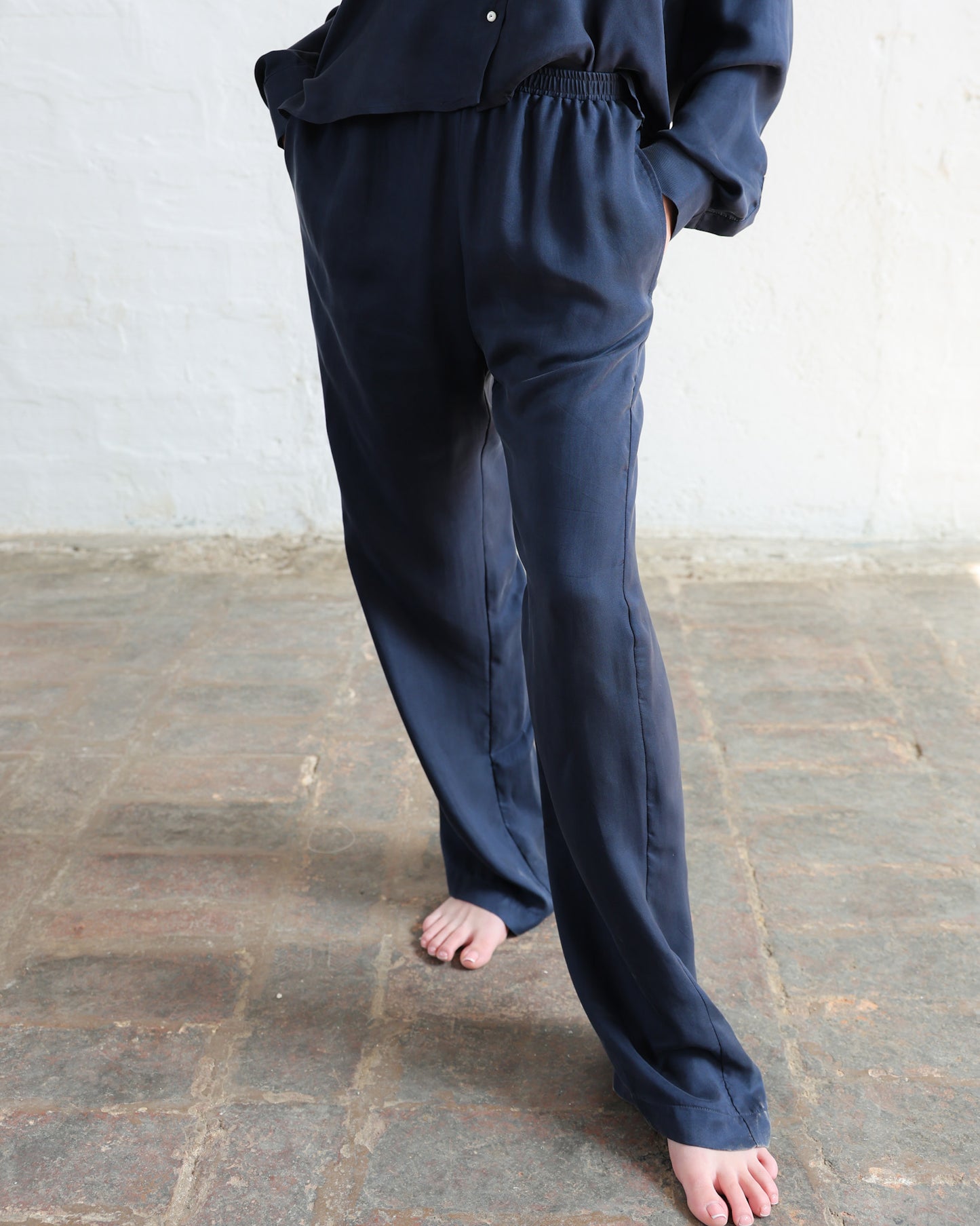 Completo in Twill di Pura Seta — Camicia + Pantalone — Manifattura Artigianale Made in Italy