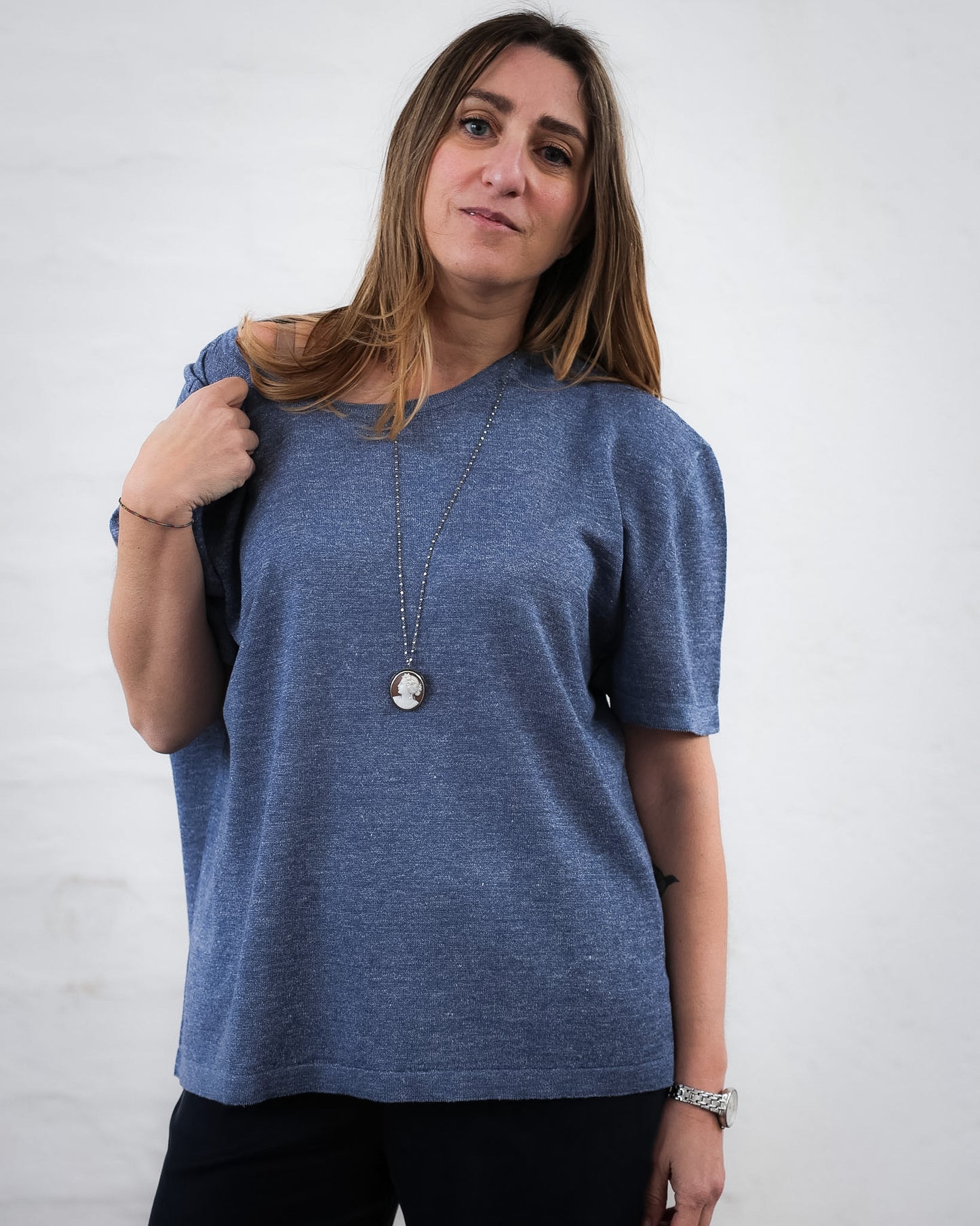 LOVE 23.23 — T-shirt in Lino e Seta Tussah — Maglificio Artigianale Veneto, Made in Italy