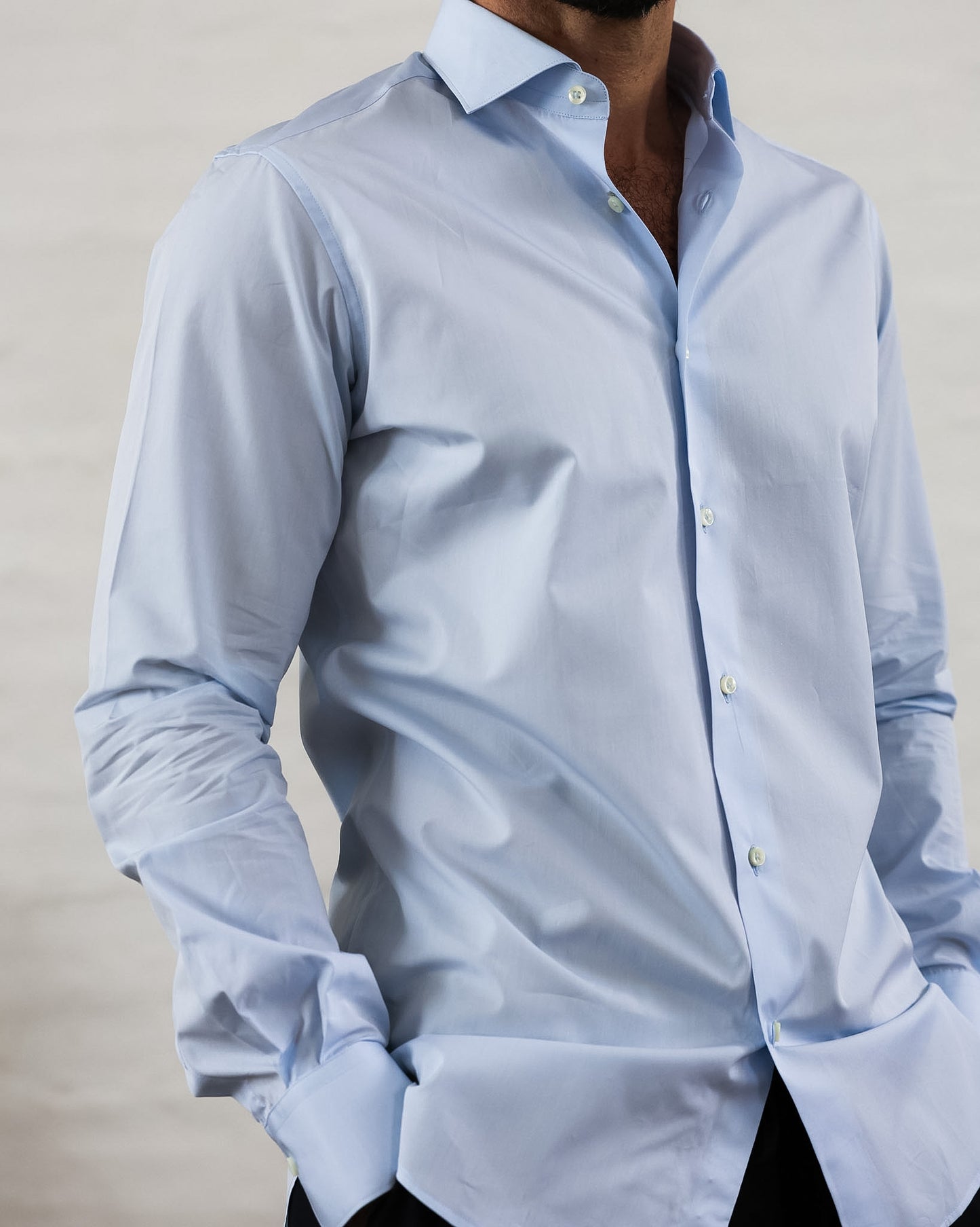 Camicia da Uomo in Cotone Sea Island — Manifattura Sartoriale Made in Italy