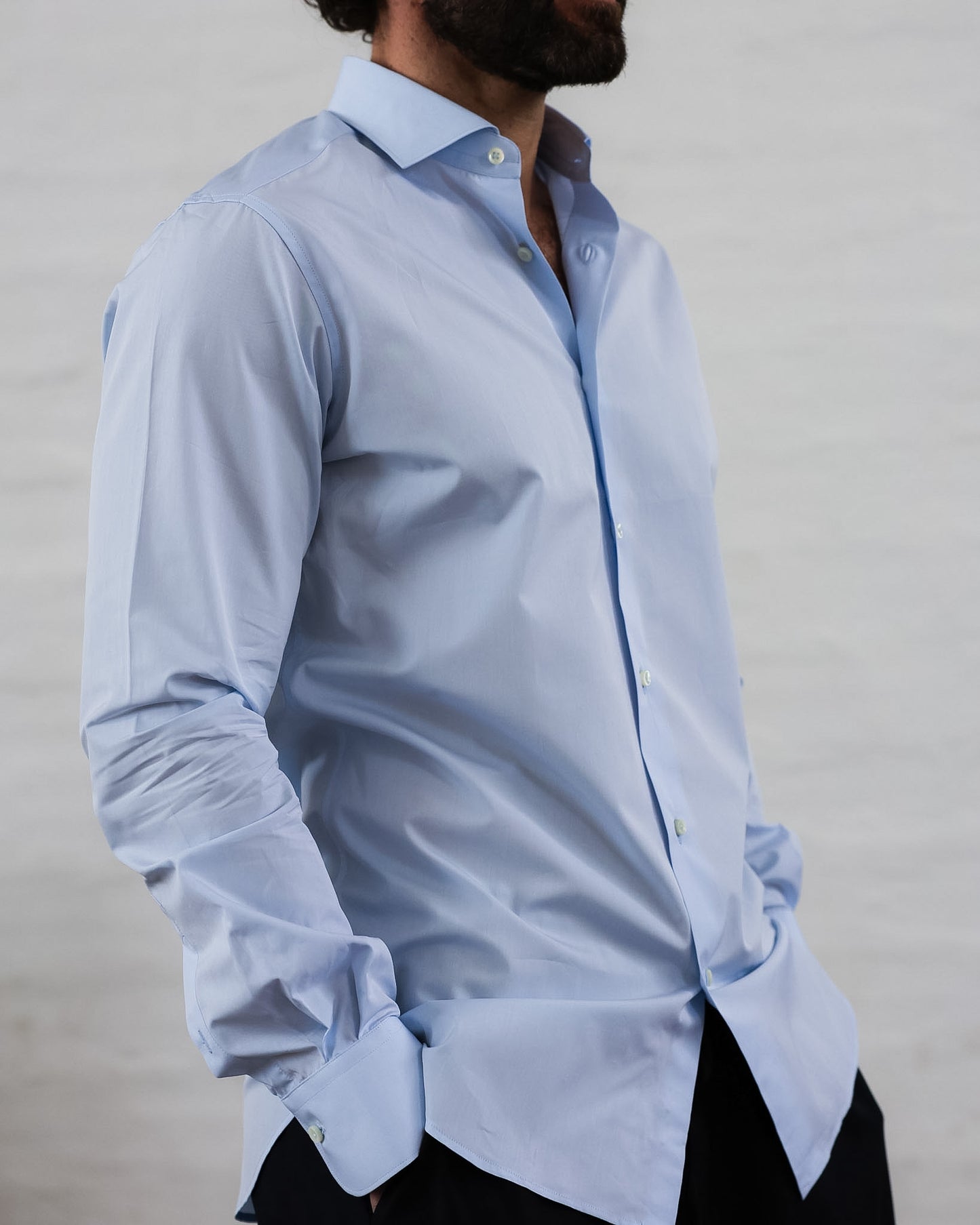 Camicia da Uomo in Cotone Sea Island — Manifattura Sartoriale Made in Italy