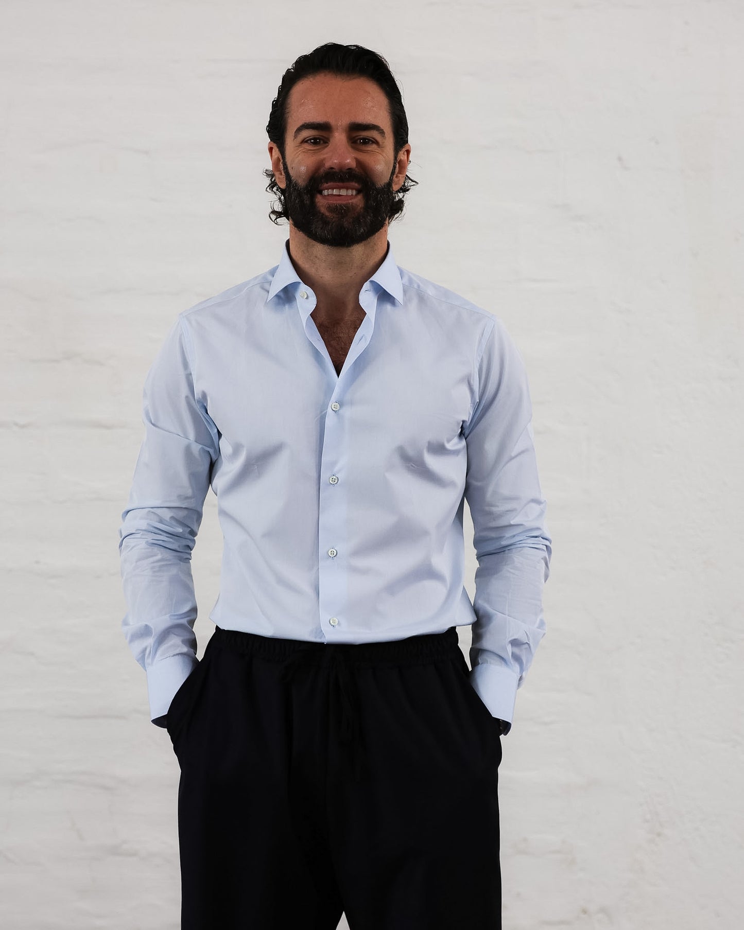 Camicia da Uomo in Cotone Sea Island — Manifattura Sartoriale Made in Italy