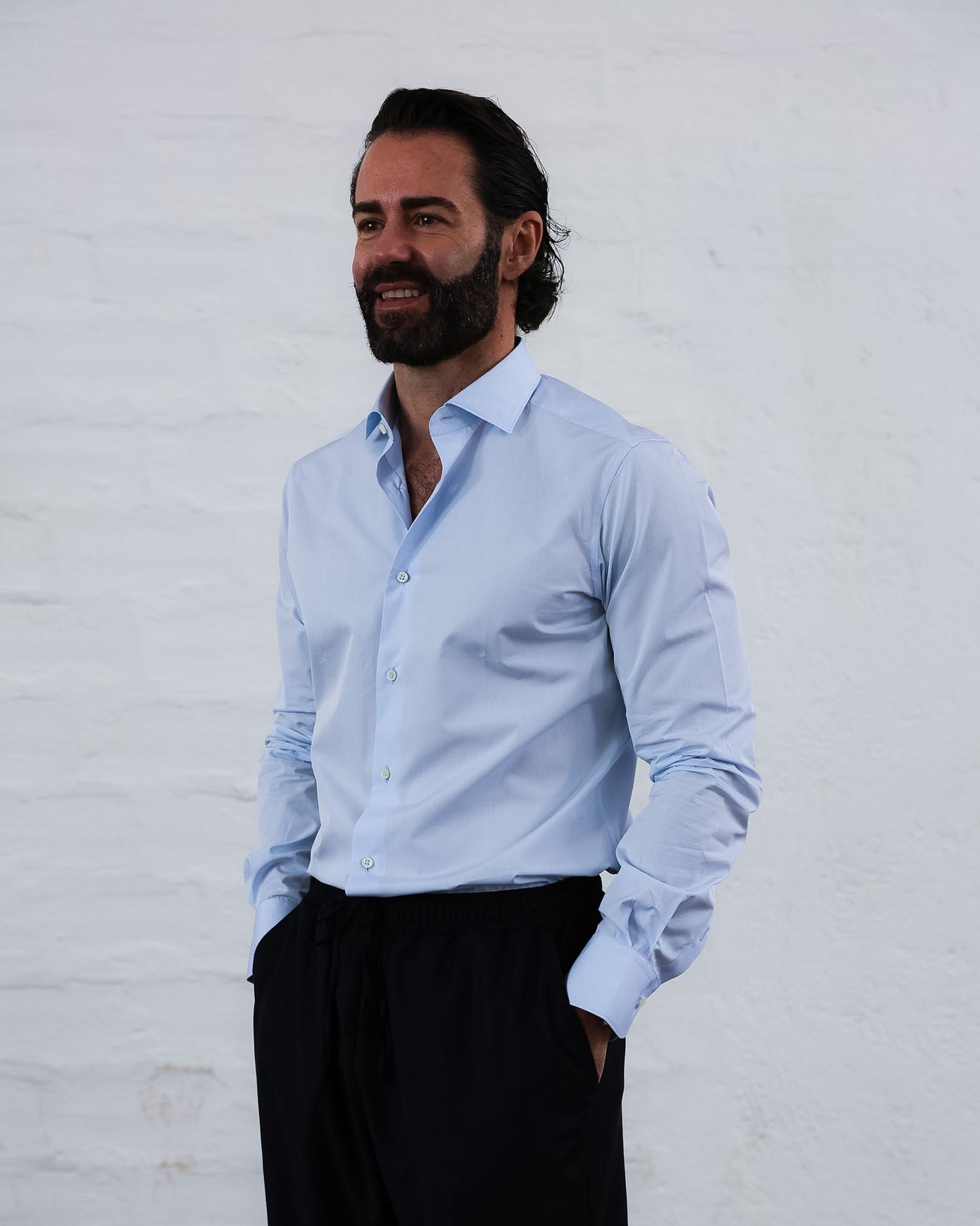 Camicia da Uomo in Cotone Sea Island — Manifattura Sartoriale Made in Italy