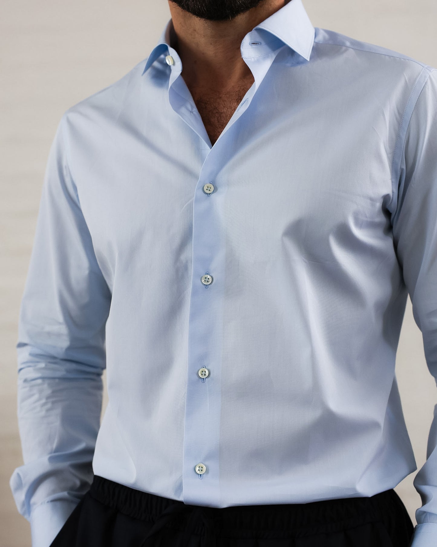 Camicia da Uomo in Cotone Sea Island — Manifattura Sartoriale Made in Italy