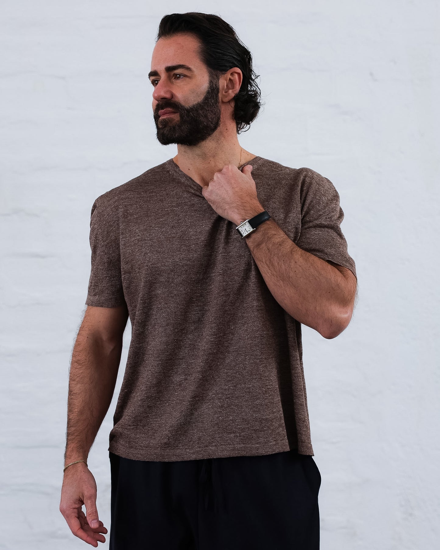 LOVE 23.23 — T-shirt in Lino e Seta Tussah — Maglificio Artigianale Veneto, Made in Italy