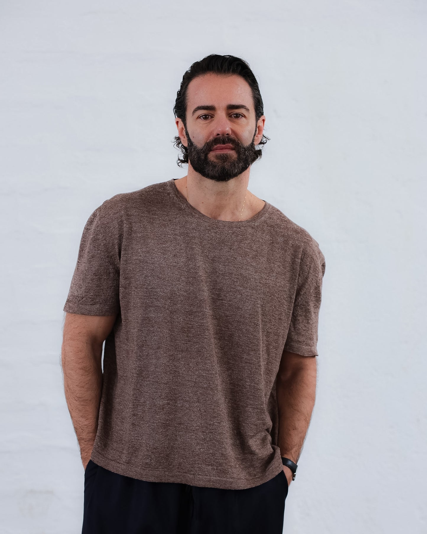 LOVE 23.23 — T-shirt in Lino e Seta Tussah — Maglificio Artigianale Veneto, Made in Italy
