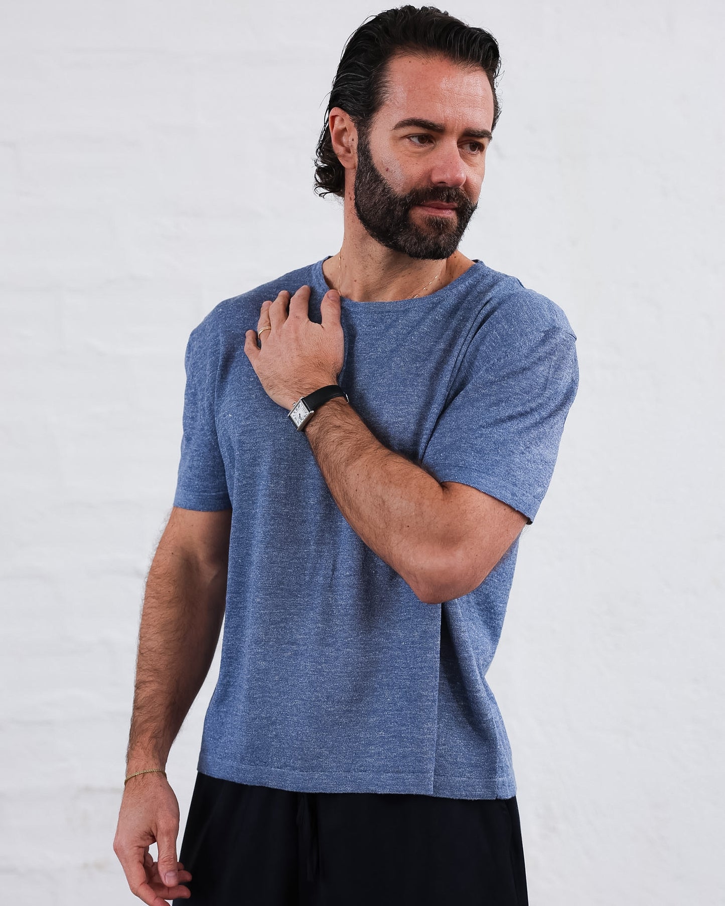 LOVE 23.23 — T-shirt in Lino e Seta Tussah — Maglificio Artigianale Veneto, Made in Italy