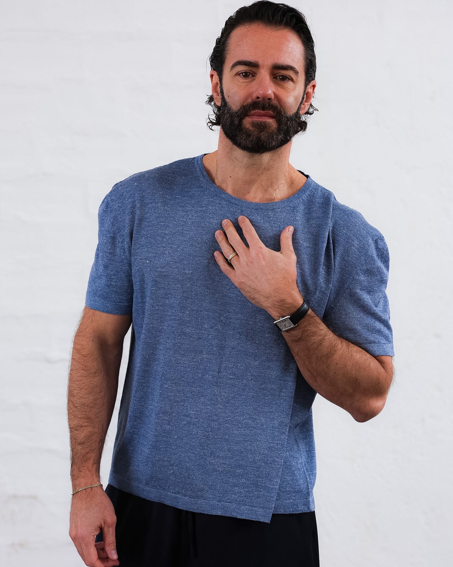 LOVE 23.23 — T-shirt in Lino e Seta Tussah — Maglificio Artigianale Veneto, Made in Italy