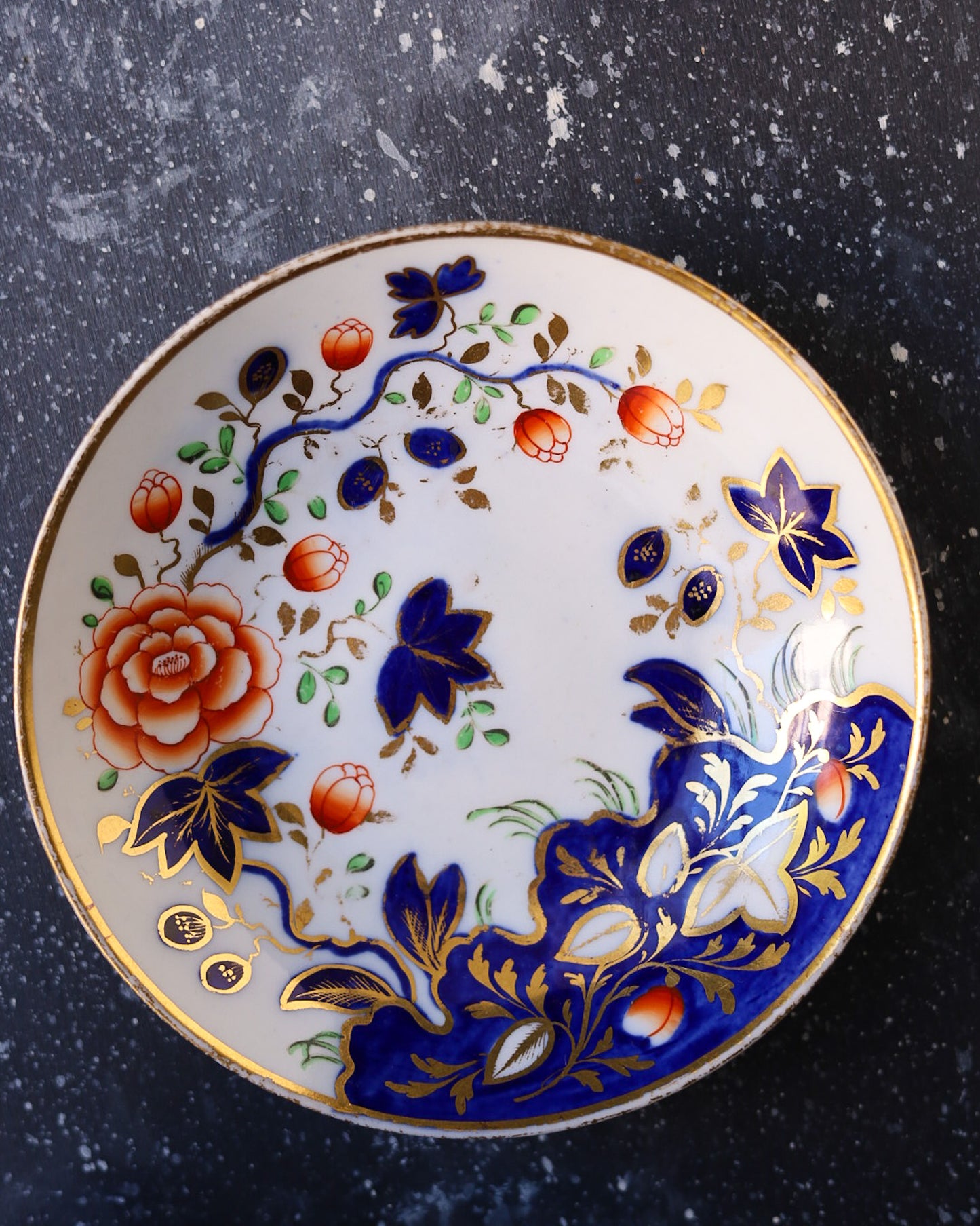 True tris tazze inglesi metà 800 dipinte a mano decoro orientale