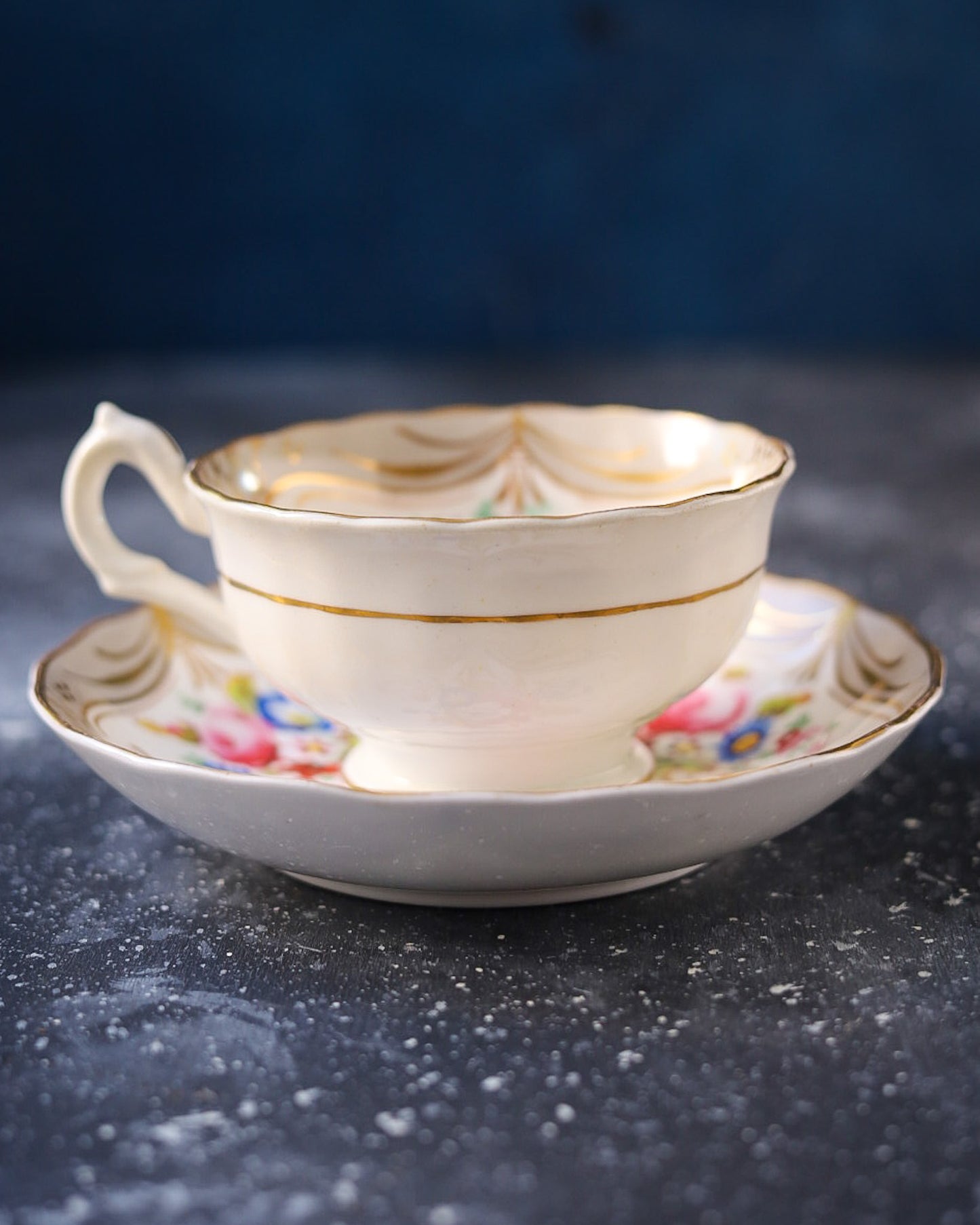 tazza antica primi 800 dipinta a mano piccoli fiori