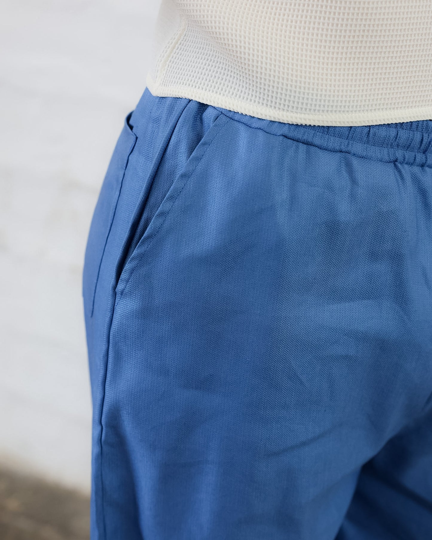 LOVE 44.44 — Pantalone Baggy in Seta e Lino — Manifattura Marchigiana, Made in Italy