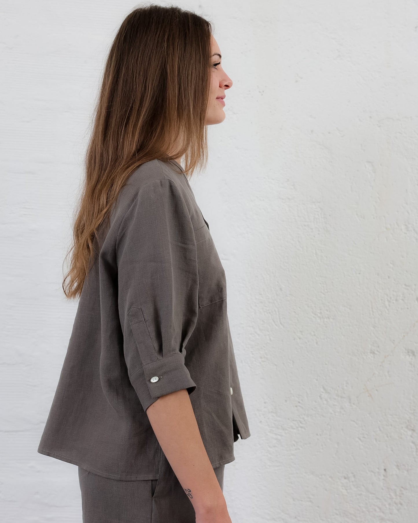 MIRZA 38.38 — Camicia in Lino Italiano — Manifattura Marchigiana, Made in Italy