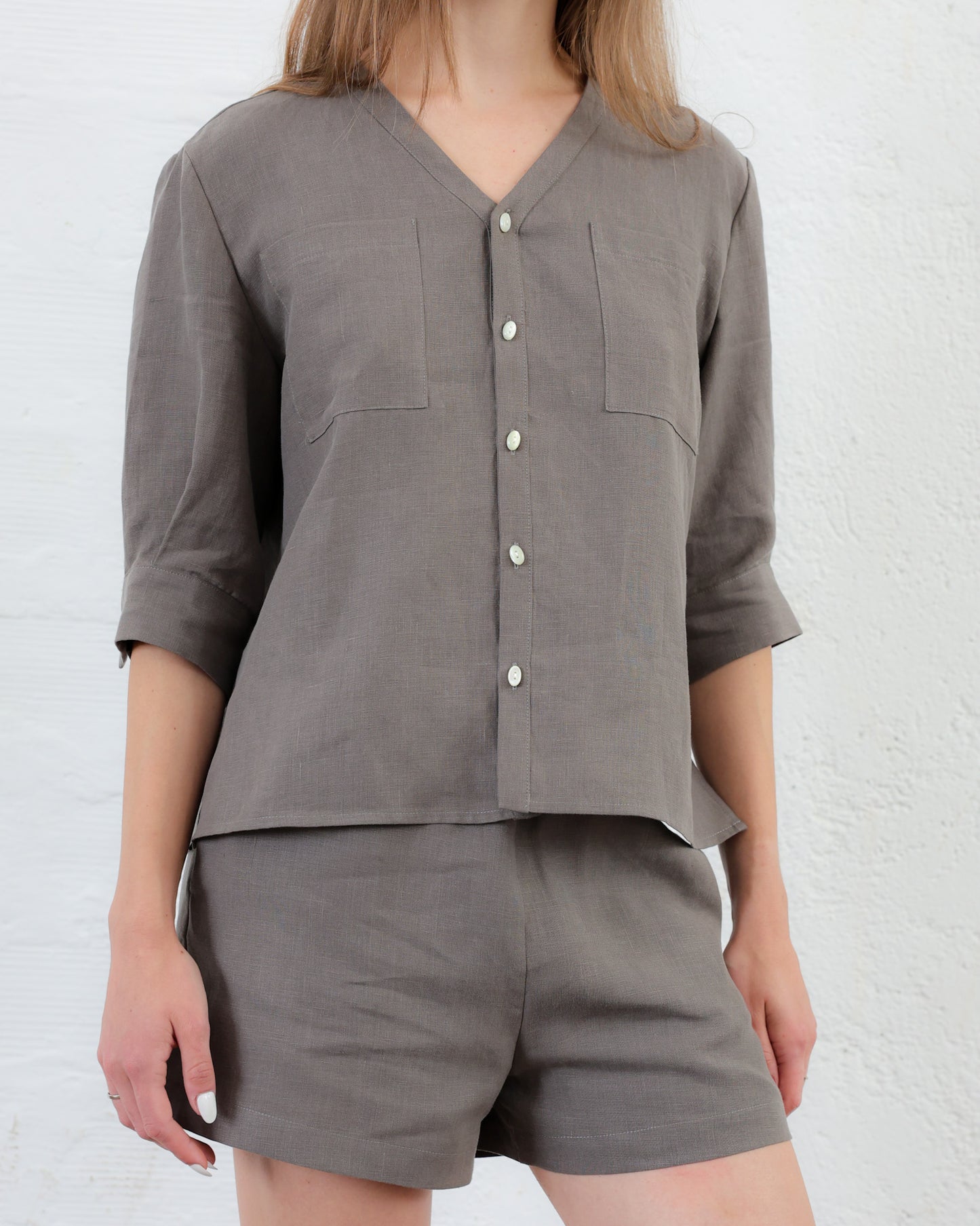 MIRZA 88.88 — Completo in Lino Italiano Camicia + Bermuda — Manifattura Marchigiana, Made in Italy