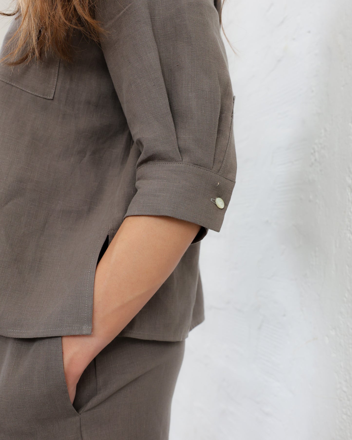 MIRZA 38.38 — Camicia in Lino Italiano — Manifattura Marchigiana, Made in Italy