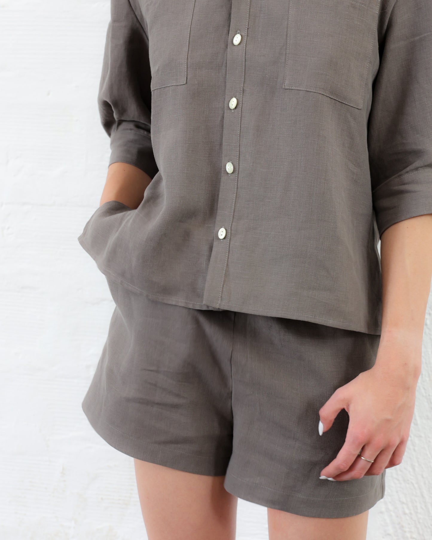 MIRZA 88.88 — Completo in Lino Italiano Camicia + Bermuda — Manifattura Marchigiana, Made in Italy