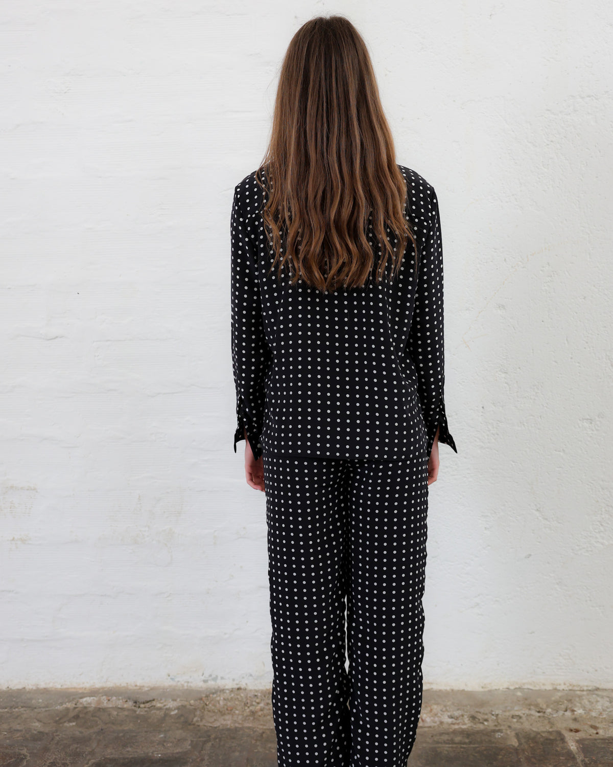 Cecilia 42.42 — Pantalone in Pura Seta Maroccain Stampata — Manifattura Marchigiana, Made in Italy