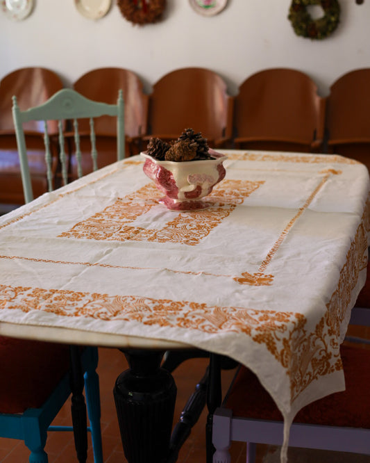 Tovaglia da cucina tela romagnola stampata a mano