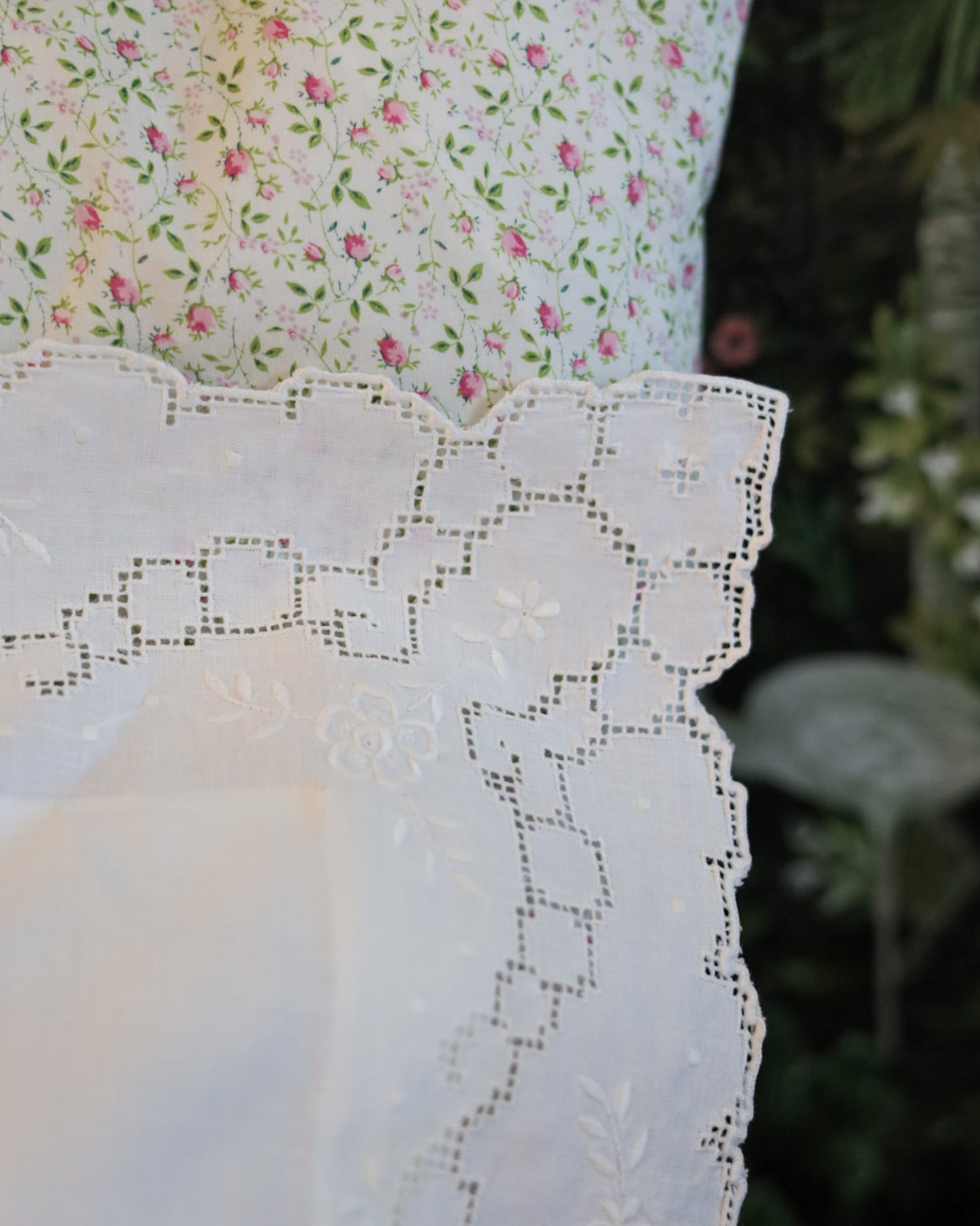 Lenzuolo matrimoniale in lino ricamo sfilato siciliano liberty