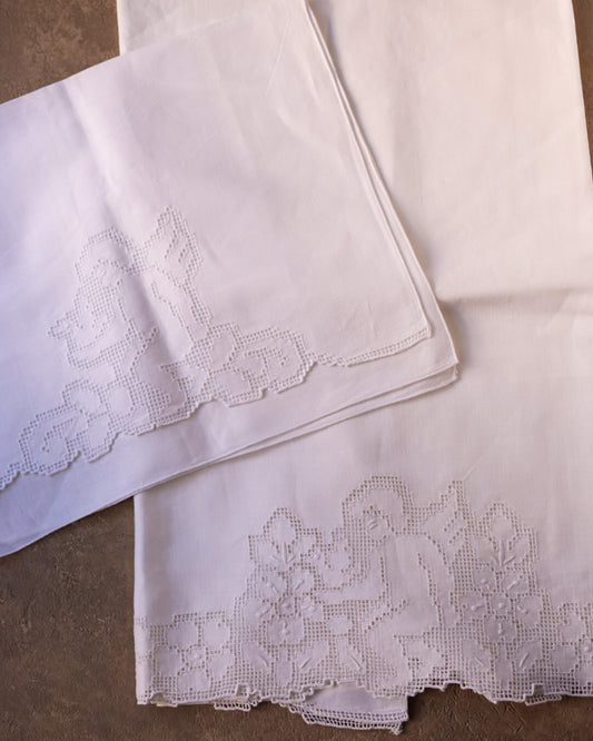 Set di asciugamani in lino sfilato siciliano