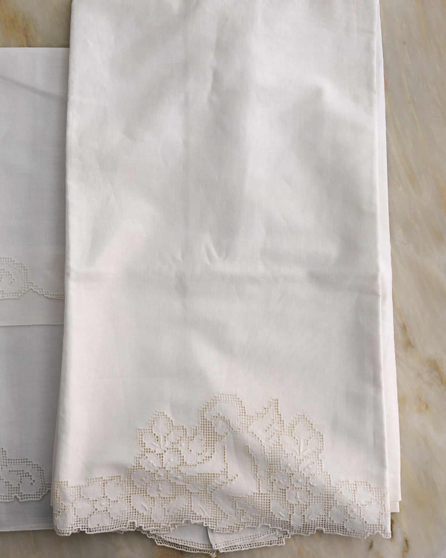 Set di asciugamani in lino sfilato siciliano