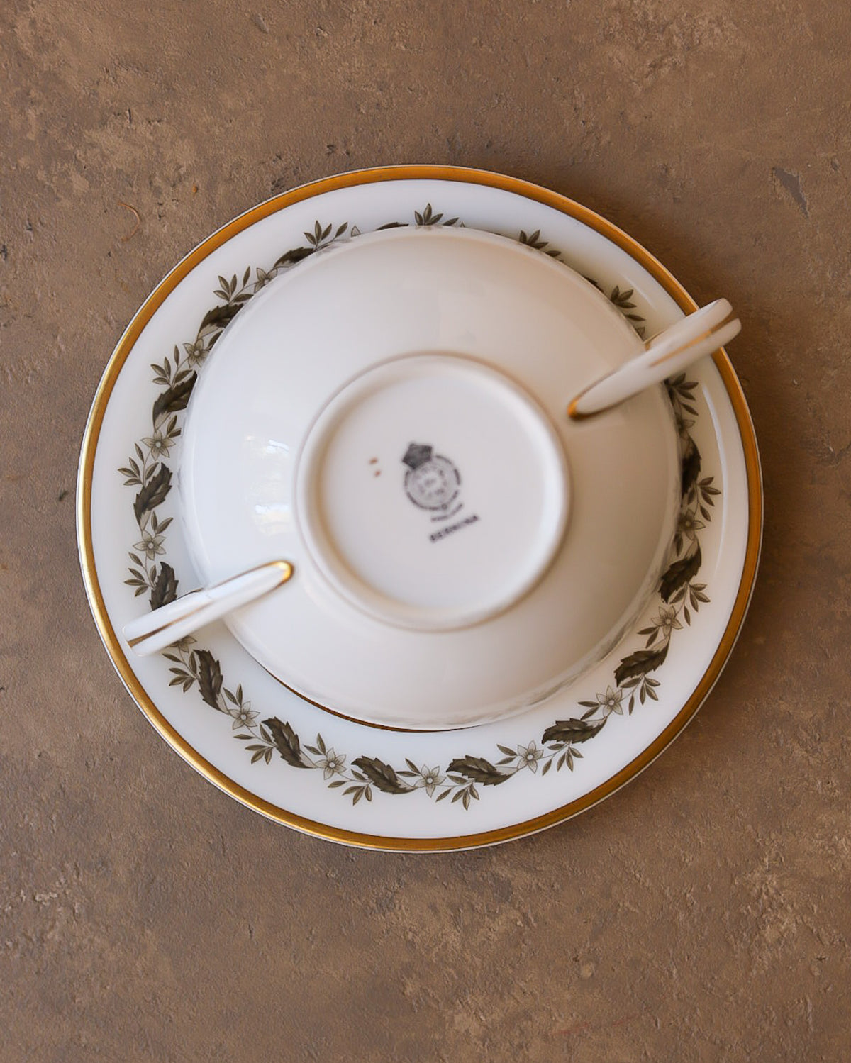 Servizio da Brodo in Porcellana Royal Worcester — Decoro "Bernina" — XX Secolo