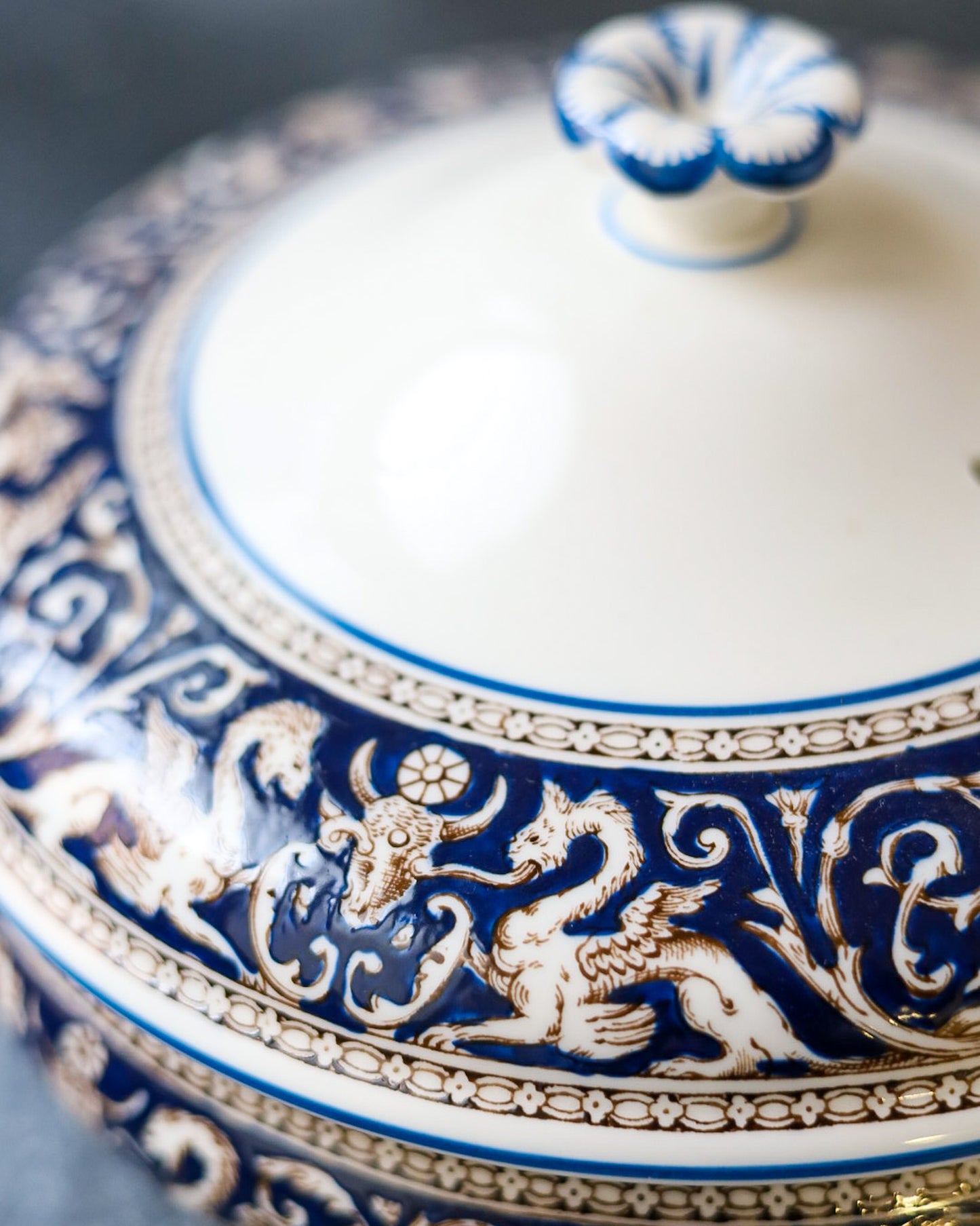 Servizio di piatti Wedgwood Florentine blu w1956