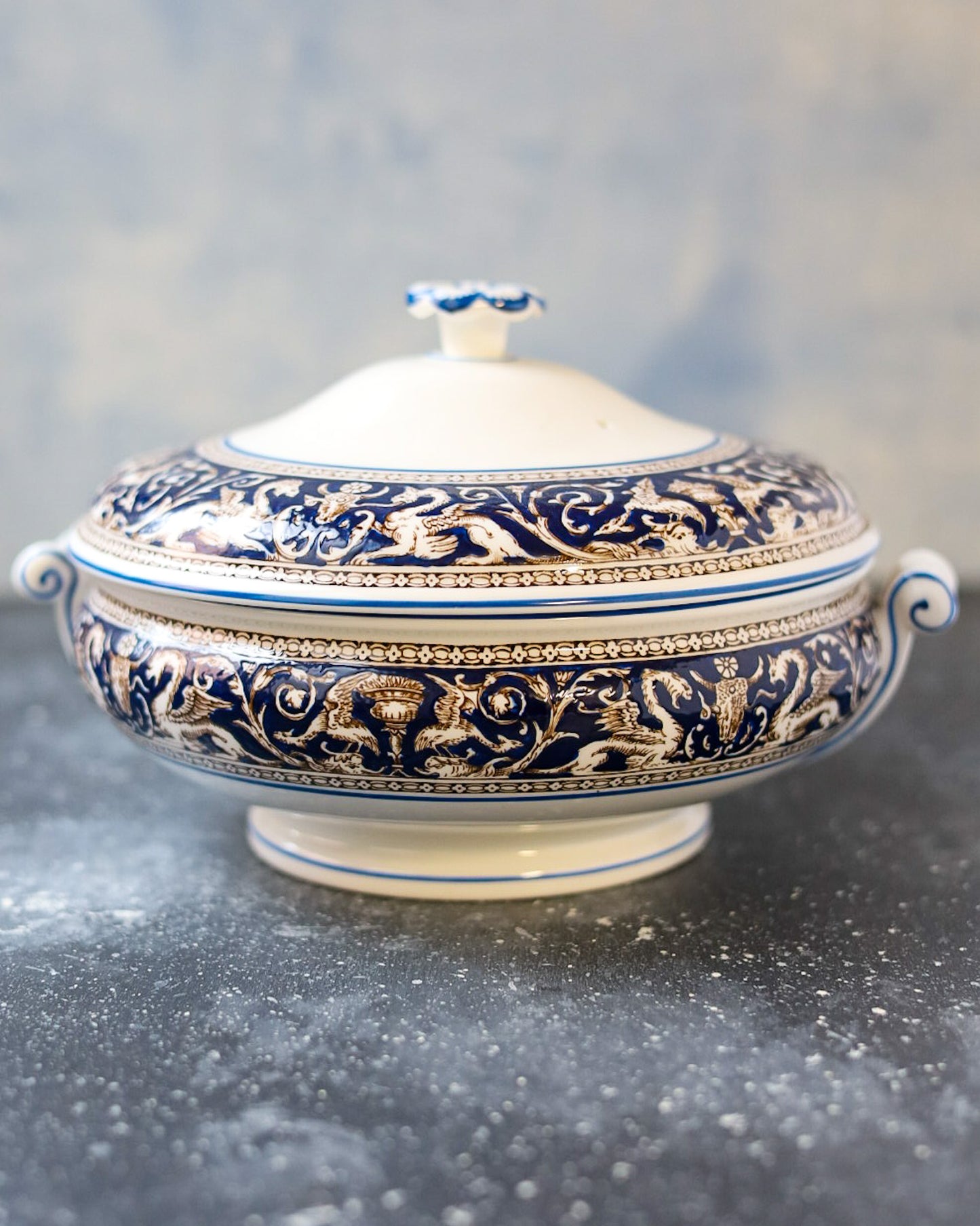 Servizio di piatti Wedgwood Florentine blu w1956