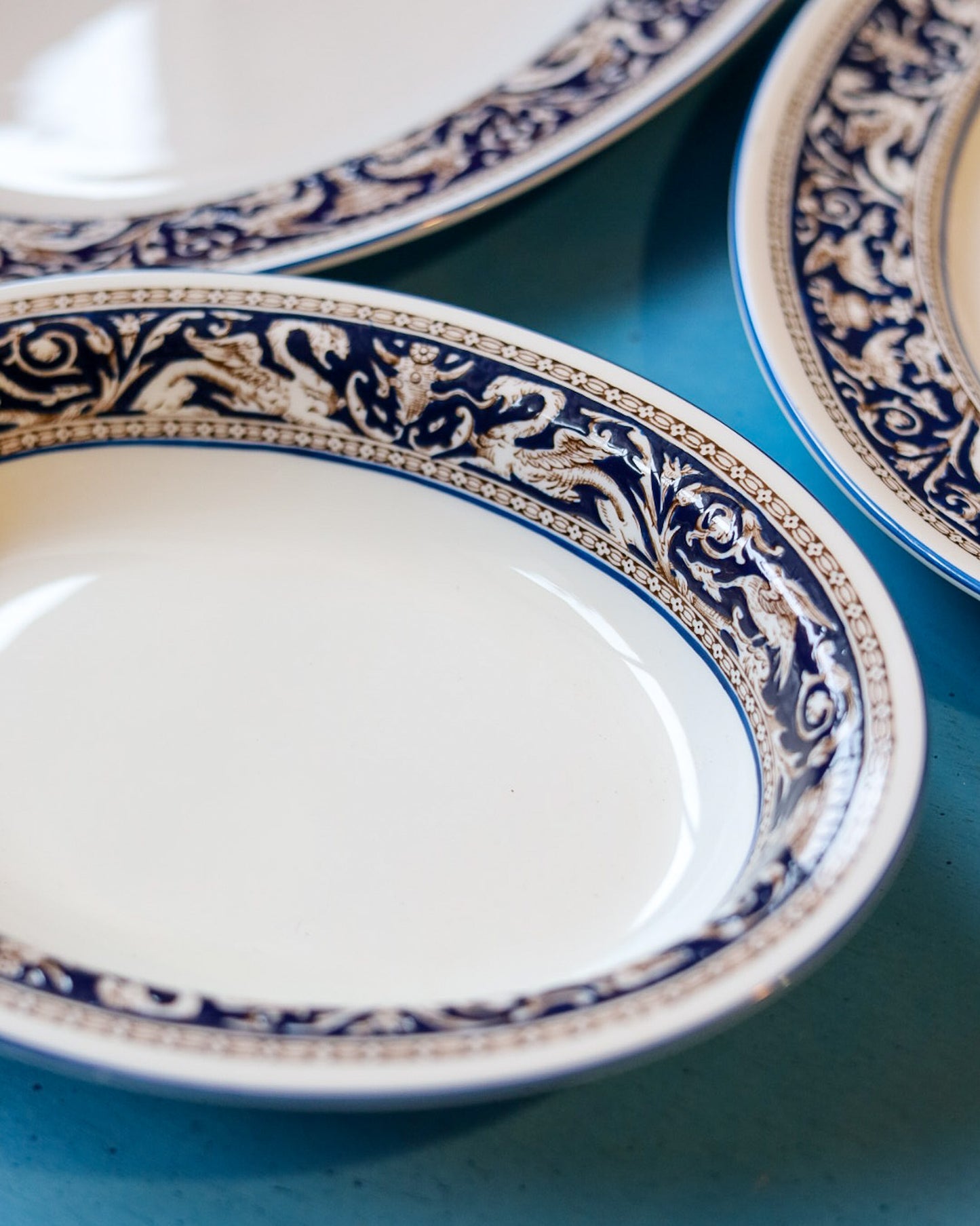 Servizio di piatti Wedgwood Florentine blu w1956