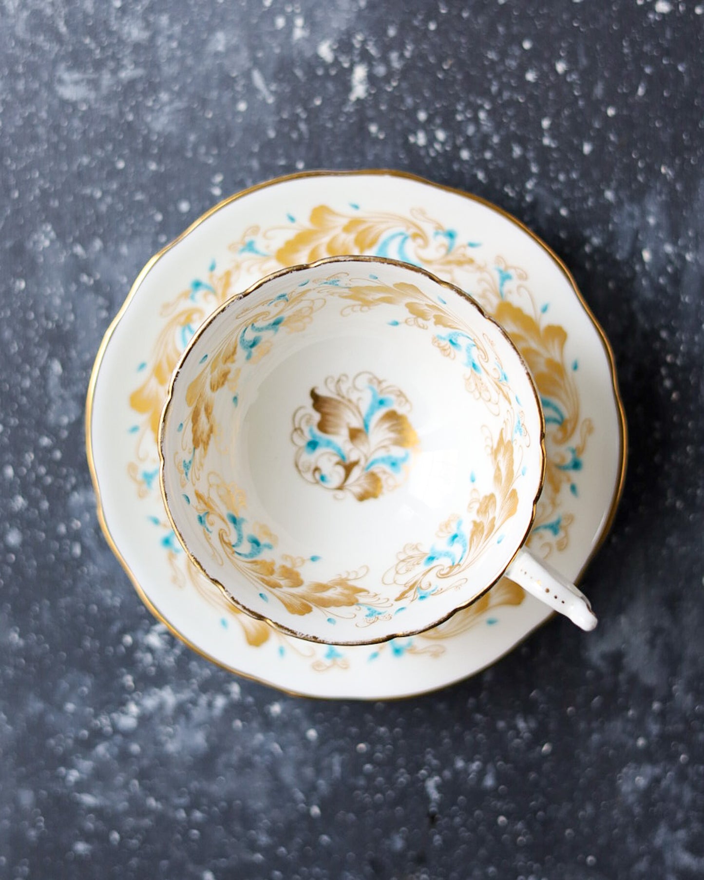 Servizio di piatti con tazze Coalport decoro Strange Orchid