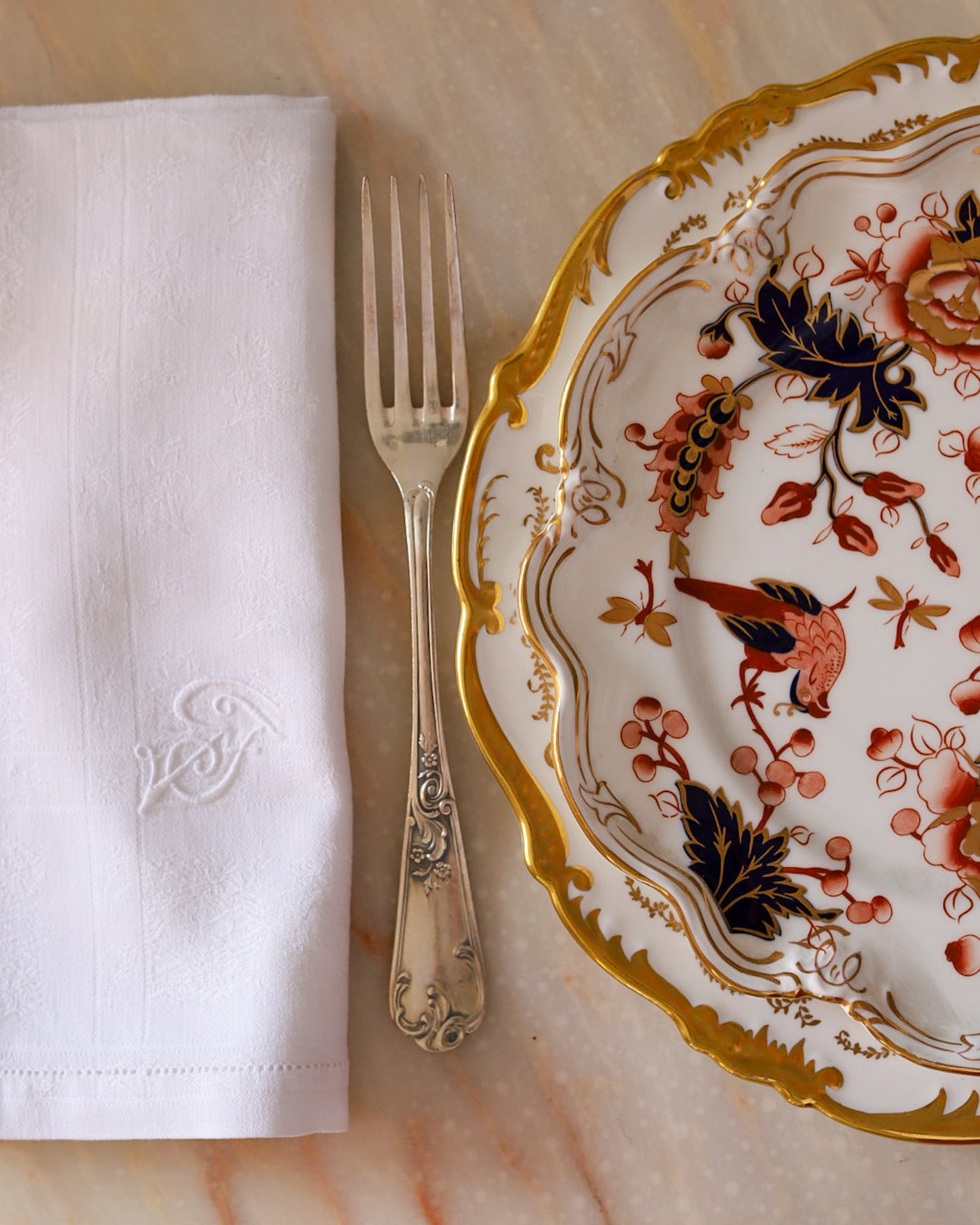 Coppia di Posti Tavola "Mix and Match" — Royal Worcester e Coalport — Porcellana Inglese Fine Bone China