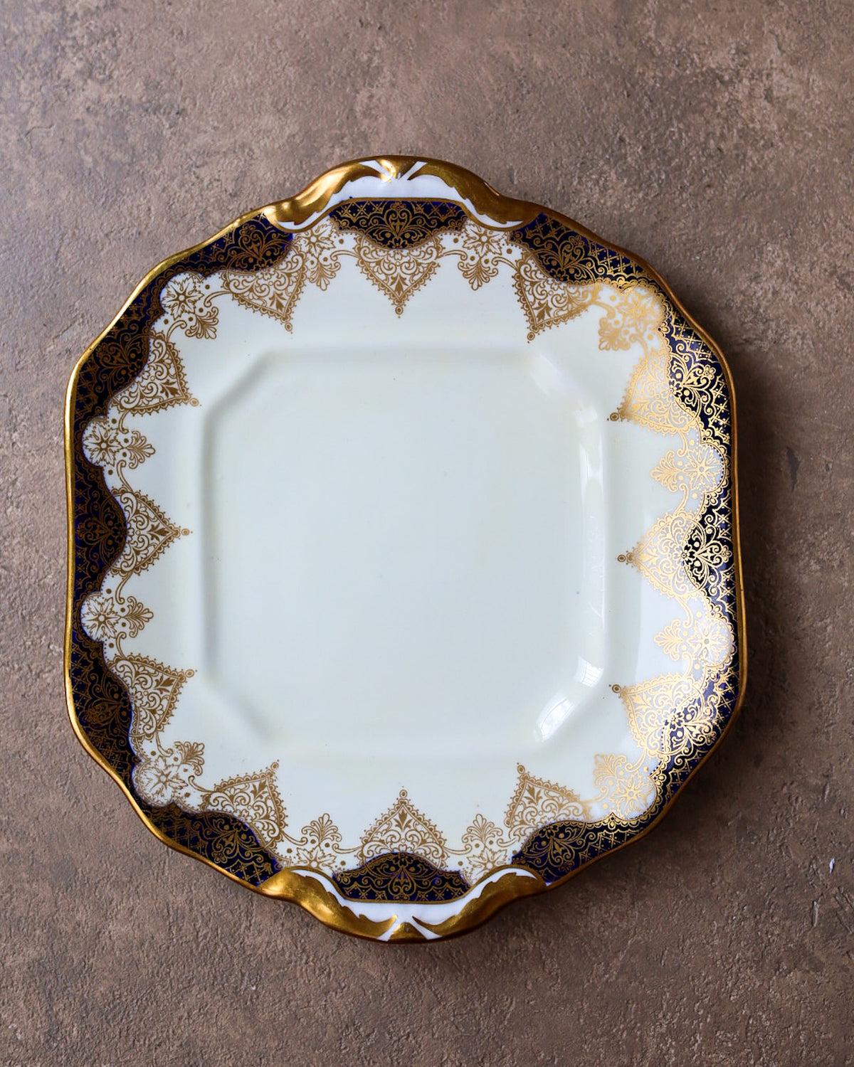 Set Tête-à-Tête da Colazione Hammersley — Porcellana Inglese con Filettature Cobalto e Oro — Stoke-on-Trent