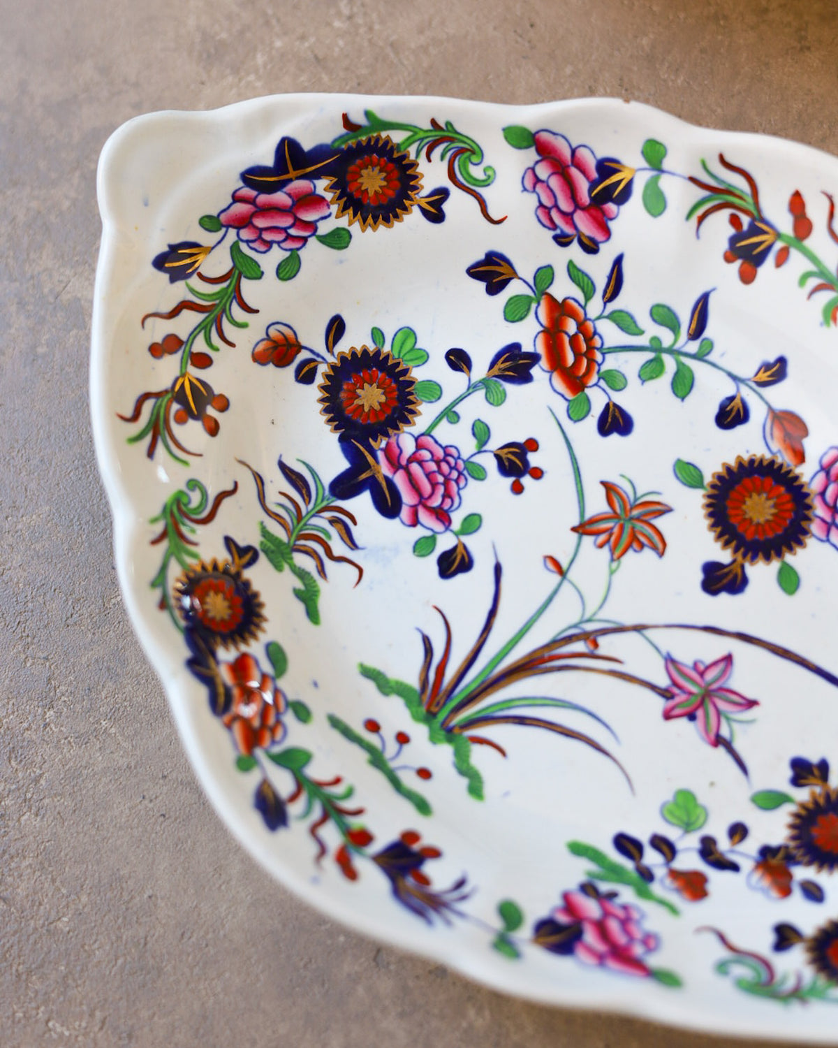 Vassoietto Imari Spode — Porcellana Dipinta a Mano — Pieno XIX Secolo