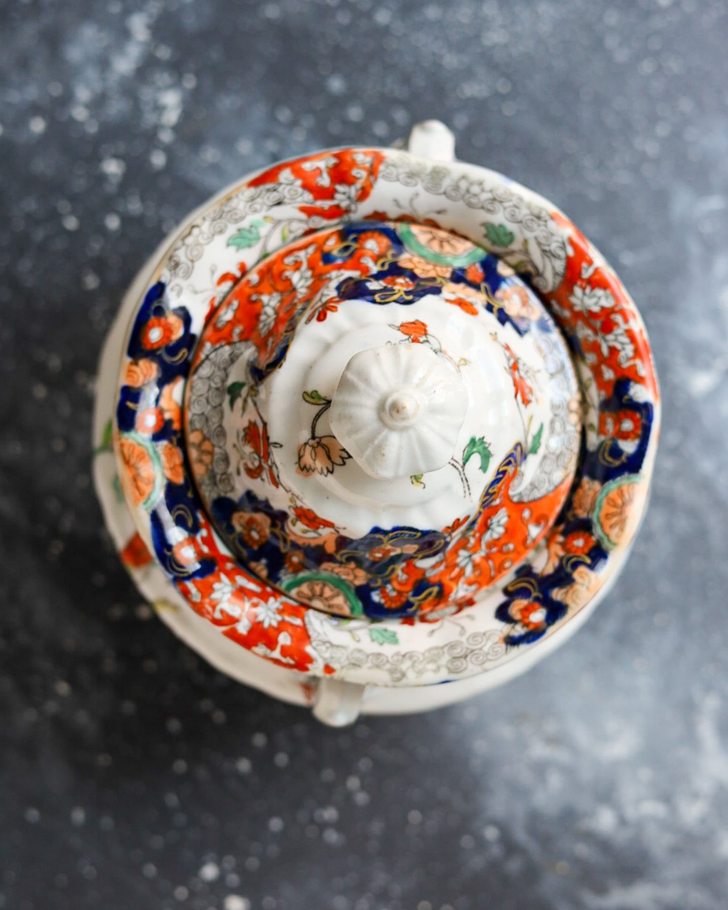 Zuccheriera Mason's Ironstone - Decoro Imari Pattern - Primi/Metà 1800