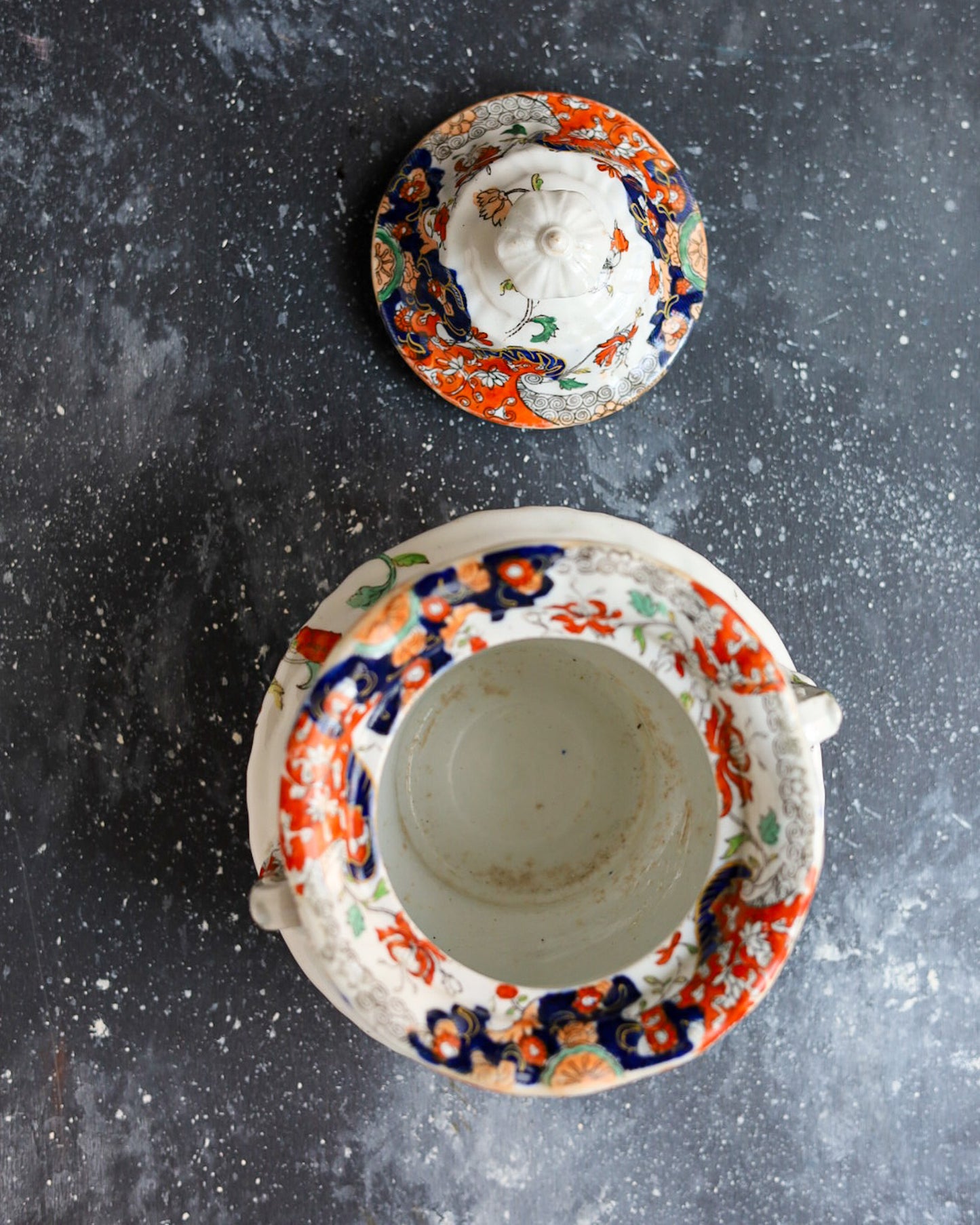 Zuccheriera Mason's Ironstone - Decoro Imari Pattern - Primi/Metà 1800