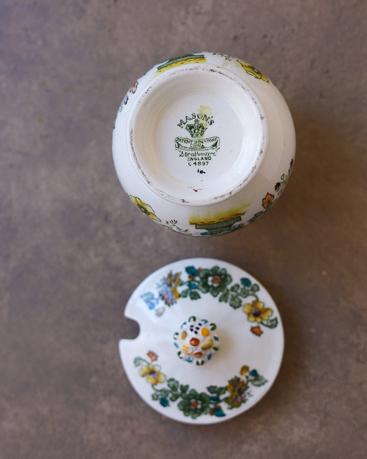 Barattolo da Marmellata in Ceramica Inglese Mason's – Ironstone China, XX Secolo
