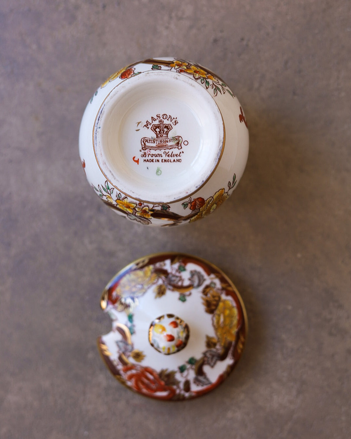 Barattolo da Marmellata in Ceramica Inglese Mason's – Ironstone China, XX Secolo