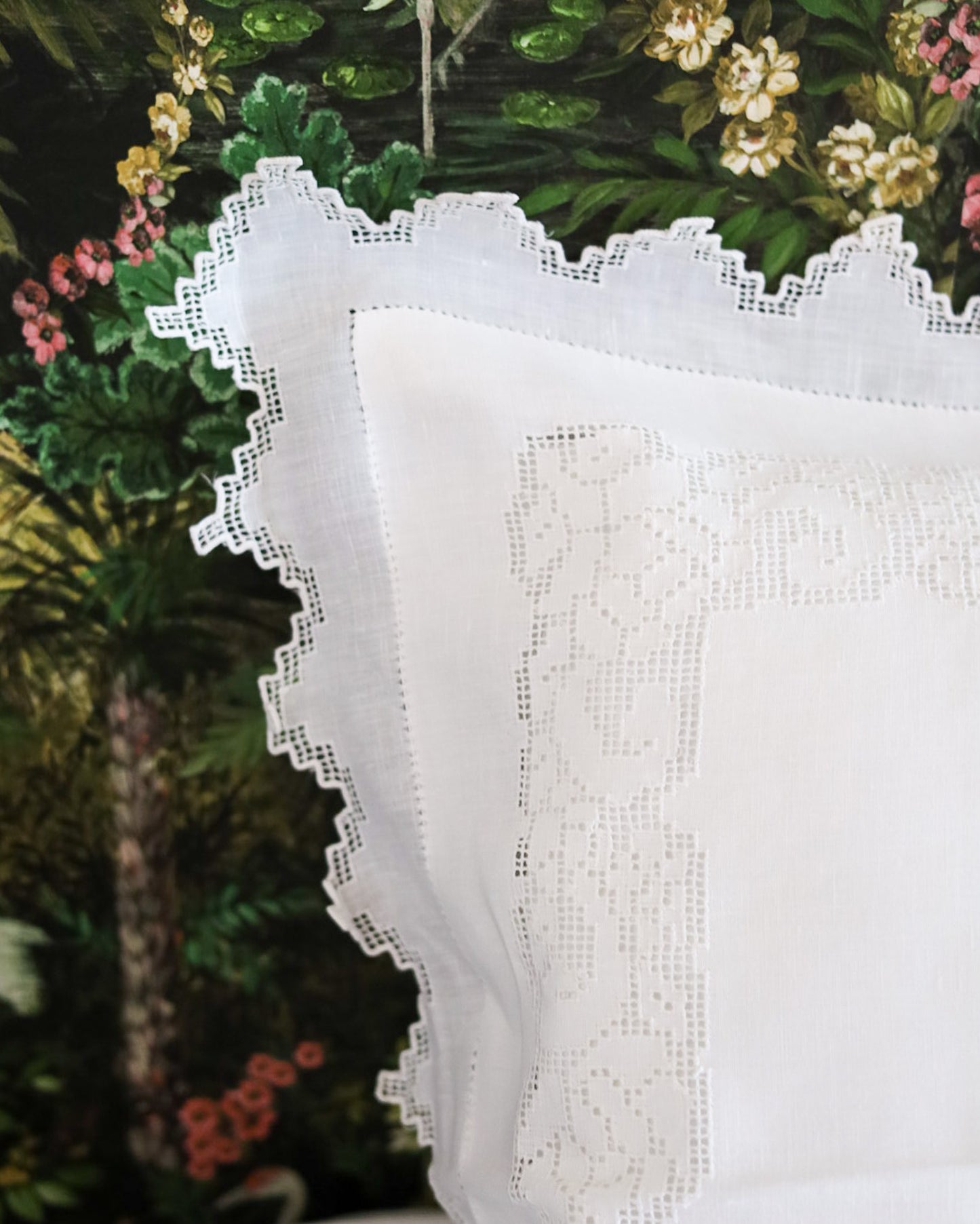 Lenzuolo in lino bianco sfilato siciliano matrimoniale nuovo in scatola