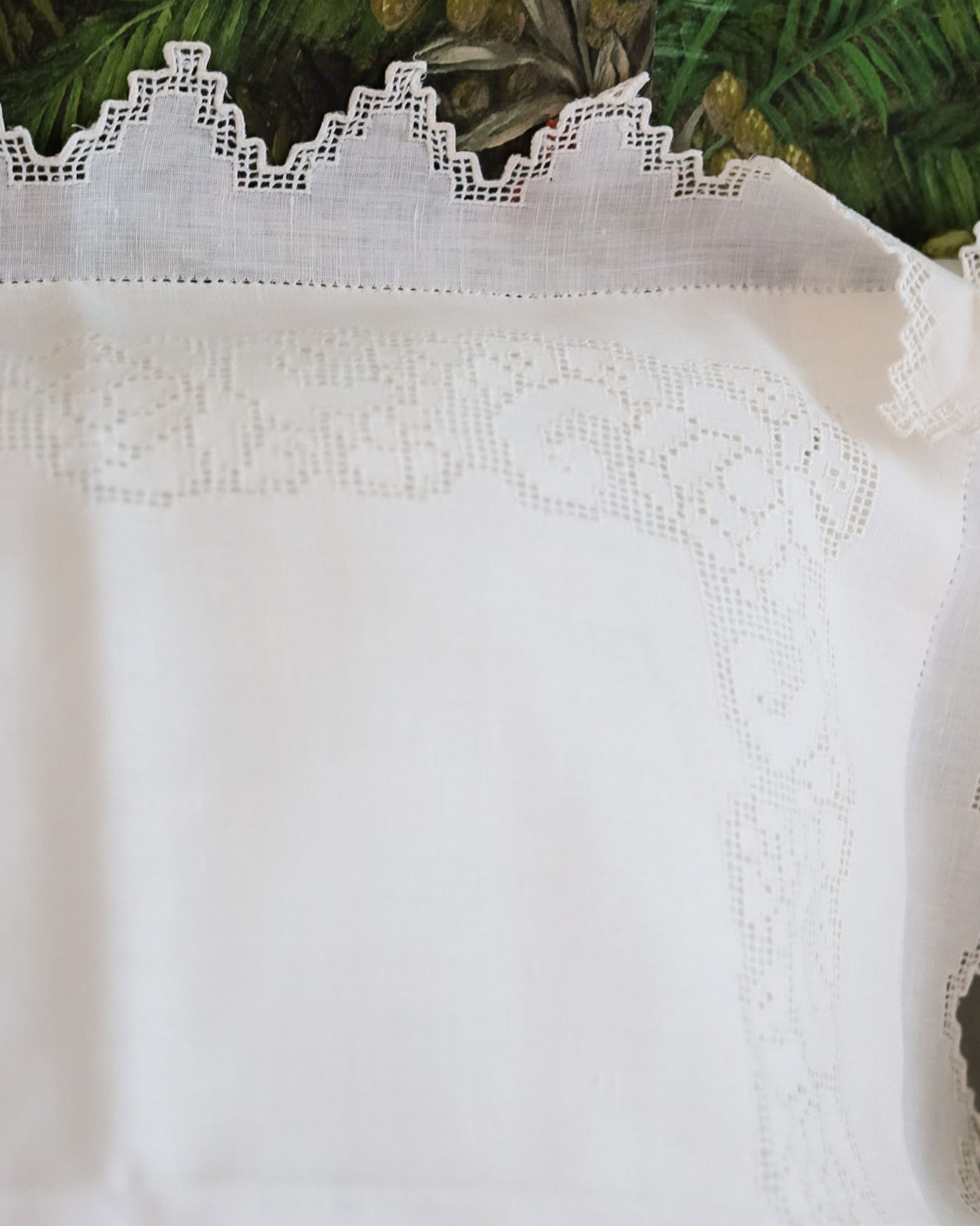 Lenzuolo in lino bianco sfilato siciliano matrimoniale nuovo in scatola