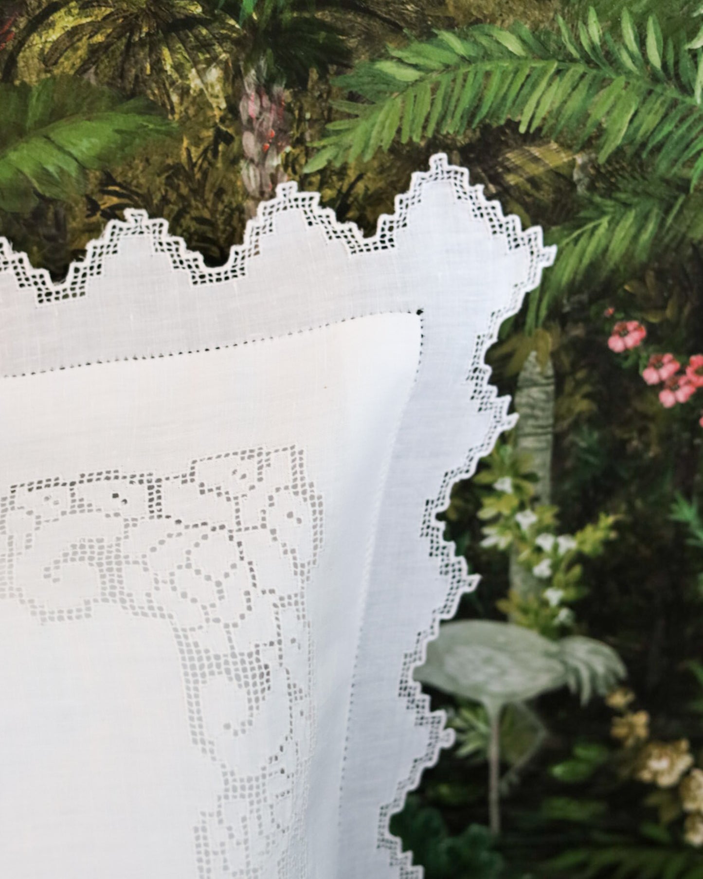 Lenzuolo in lino bianco sfilato siciliano matrimoniale nuovo in scatola