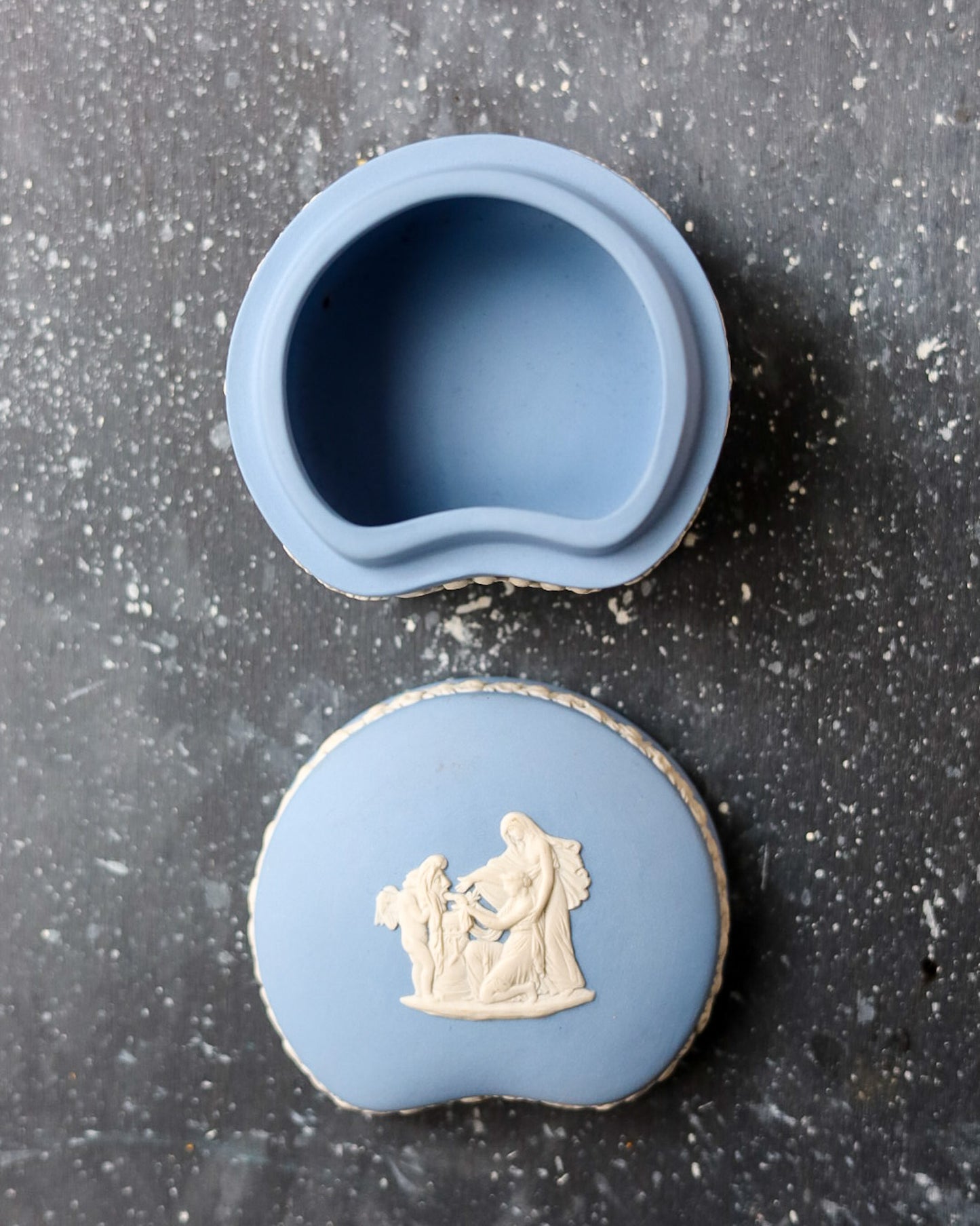 Scatoline Wedgwood Jasperware - Collezione di Forme Diverse - Blu Classico - Inghilterra