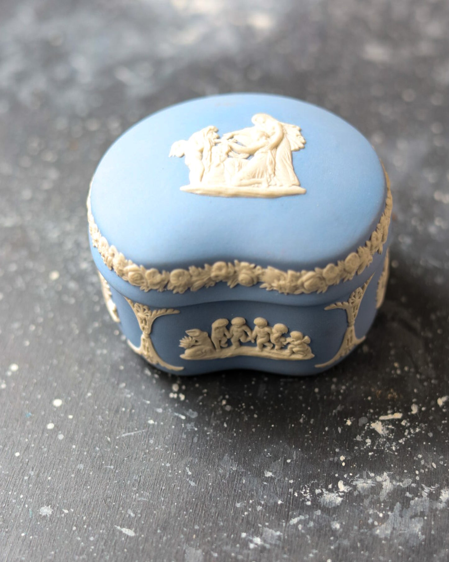 Scatoline Wedgwood Jasperware - Collezione di Forme Diverse - Blu Classico - Inghilterra